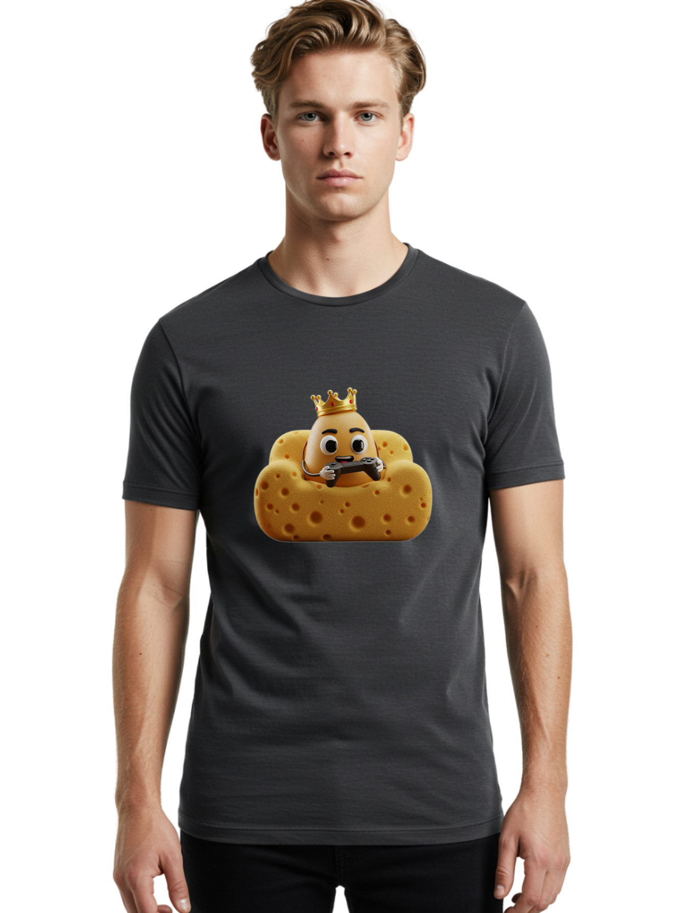 Cookie-With-Crown-Gaming Men'S Graphic Tee, 100% Cotton, Comfortable Casual Summer Wear, Machine Washable, Vintage Camera, Old Camera, Antique Camera, Black Camera, Classic Photography, Photography Equipment, Nostalgic Device, Film Camera, Bah783