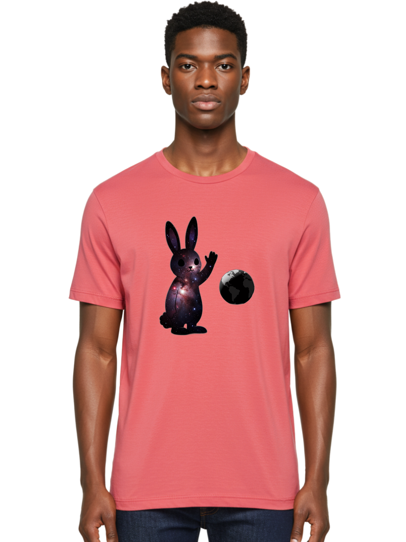 Cosmic-Rabbit-1 Men'S Graphic Tee, 100% Cotton, Comfortable Casual Summer Wear, Machine Washable, Vintage Camera, Old Camera, Antique Camera, Black Camera, Classic Photography, Photography Equipment, Nostalgic Device, Film Camera, Camera Art Bah785
