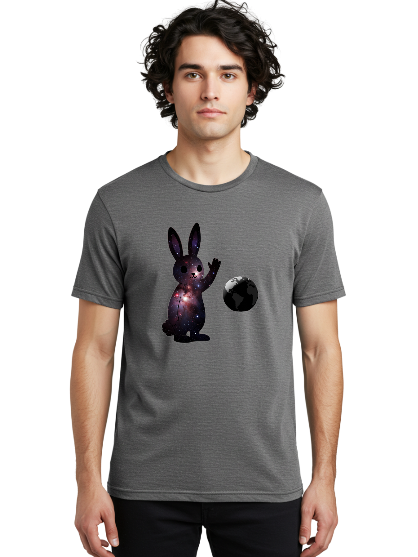 Cosmic-Rabbit-1 Men'S Graphic Tee, 100% Cotton, Comfortable Casual Summer Wear, Machine Washable, Vintage Camera, Old Camera, Antique Camera, Black Camera, Classic Photography, Photography Equipment, Nostalgic Device, Film Camera, Camera Art Bah785