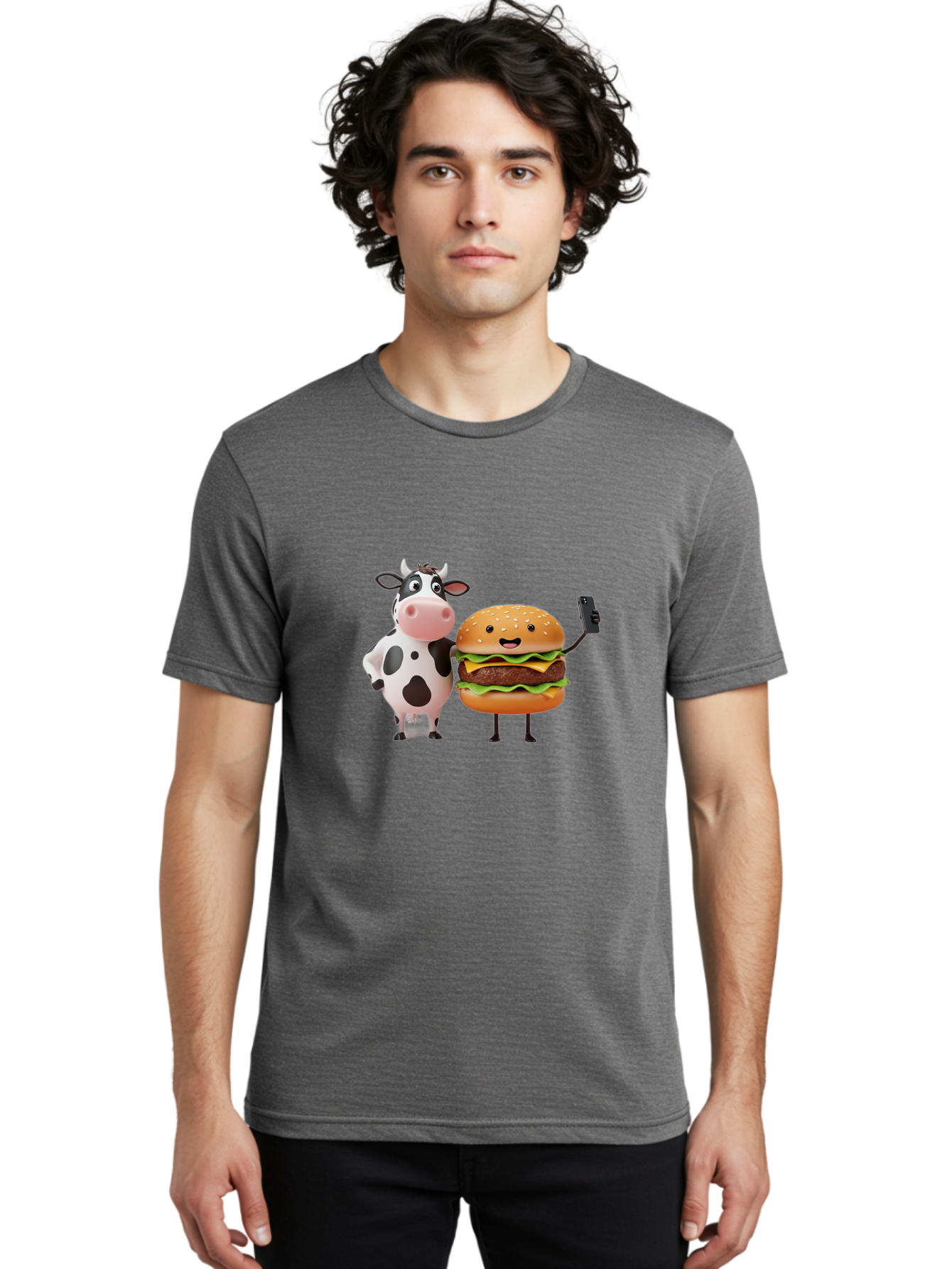 Cow-And-Burger Men'S Graphic Tee, 100% Cotton, Comfortable Casual Summer Wear, Machine Washable, Vintage Camera, Old Camera, Antique Camera, Black Camera, Classic Photography, Photography Equipment, Nostalgic Device, Film Camera, Camera Art Bah791