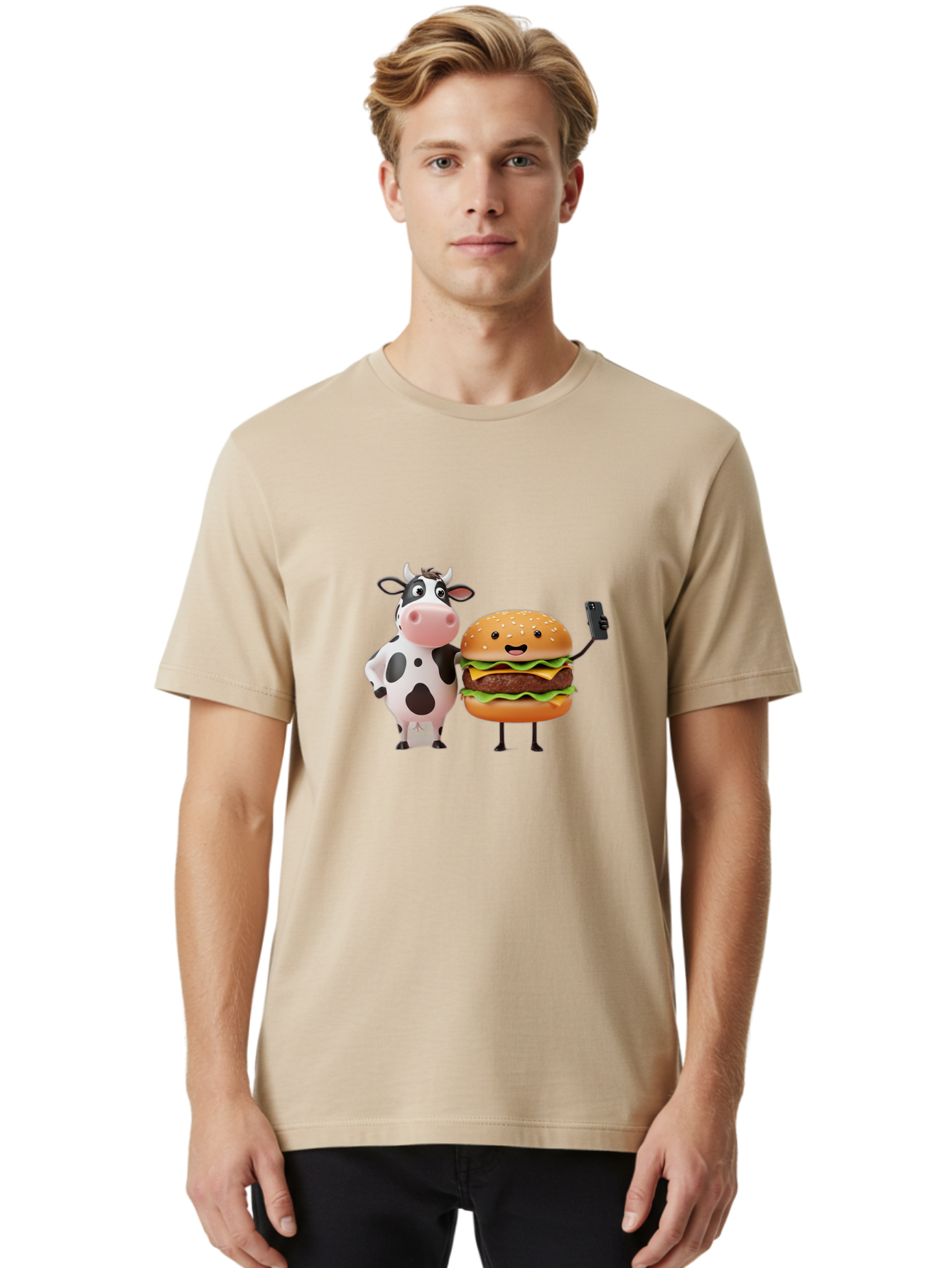 Cow-And-Burger Men'S Graphic Tee, 100% Cotton, Comfortable Casual Summer Wear, Machine Washable, Vintage Camera, Old Camera, Antique Camera, Black Camera, Classic Photography, Photography Equipment, Nostalgic Device, Film Camera, Camera Art Bah791