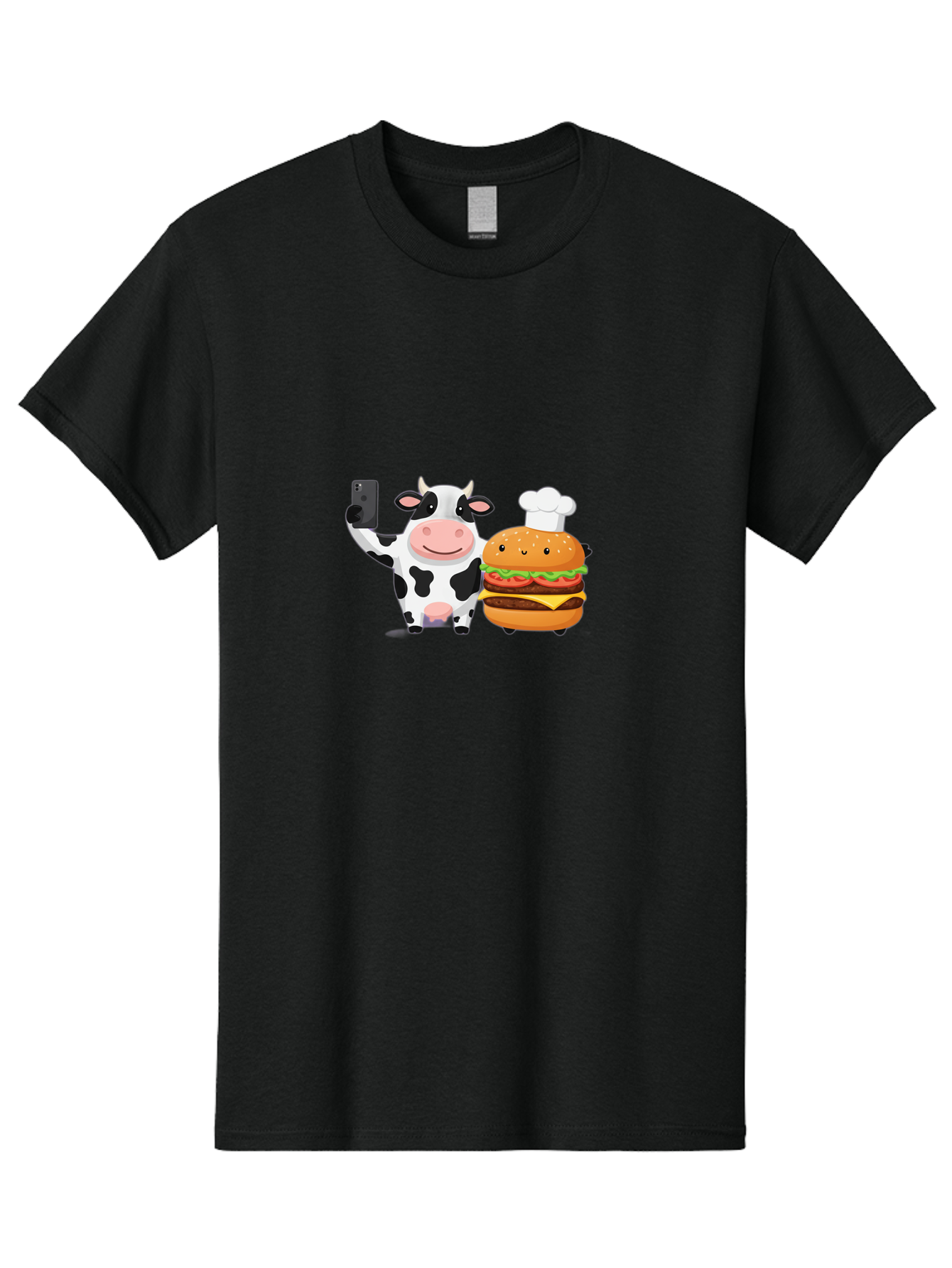 Cow-And-Hamburger-1 Men'S Graphic Tee, 100% Cotton, Comfortable Casual Summer Wear, Machine Washable, Vintage Camera, Old Camera, Antique Camera, Black Camera, Classic Photography, Photography Equipment, Nostalgic Device, Film Camera, Bah792