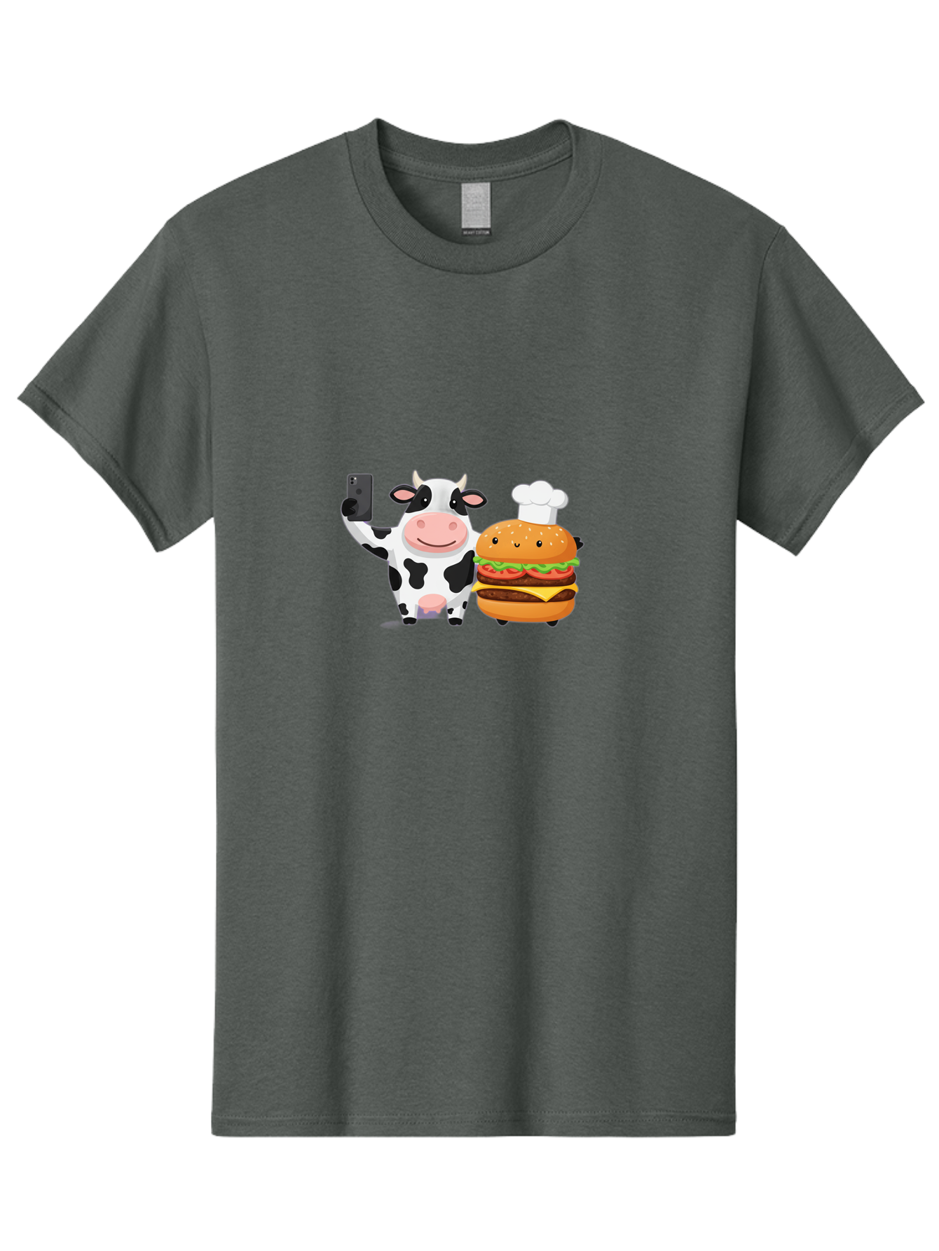 Cow-And-Hamburger-1 Men'S Graphic Tee, 100% Cotton, Comfortable Casual Summer Wear, Machine Washable, Vintage Camera, Old Camera, Antique Camera, Black Camera, Classic Photography, Photography Equipment, Nostalgic Device, Film Camera, Bah792