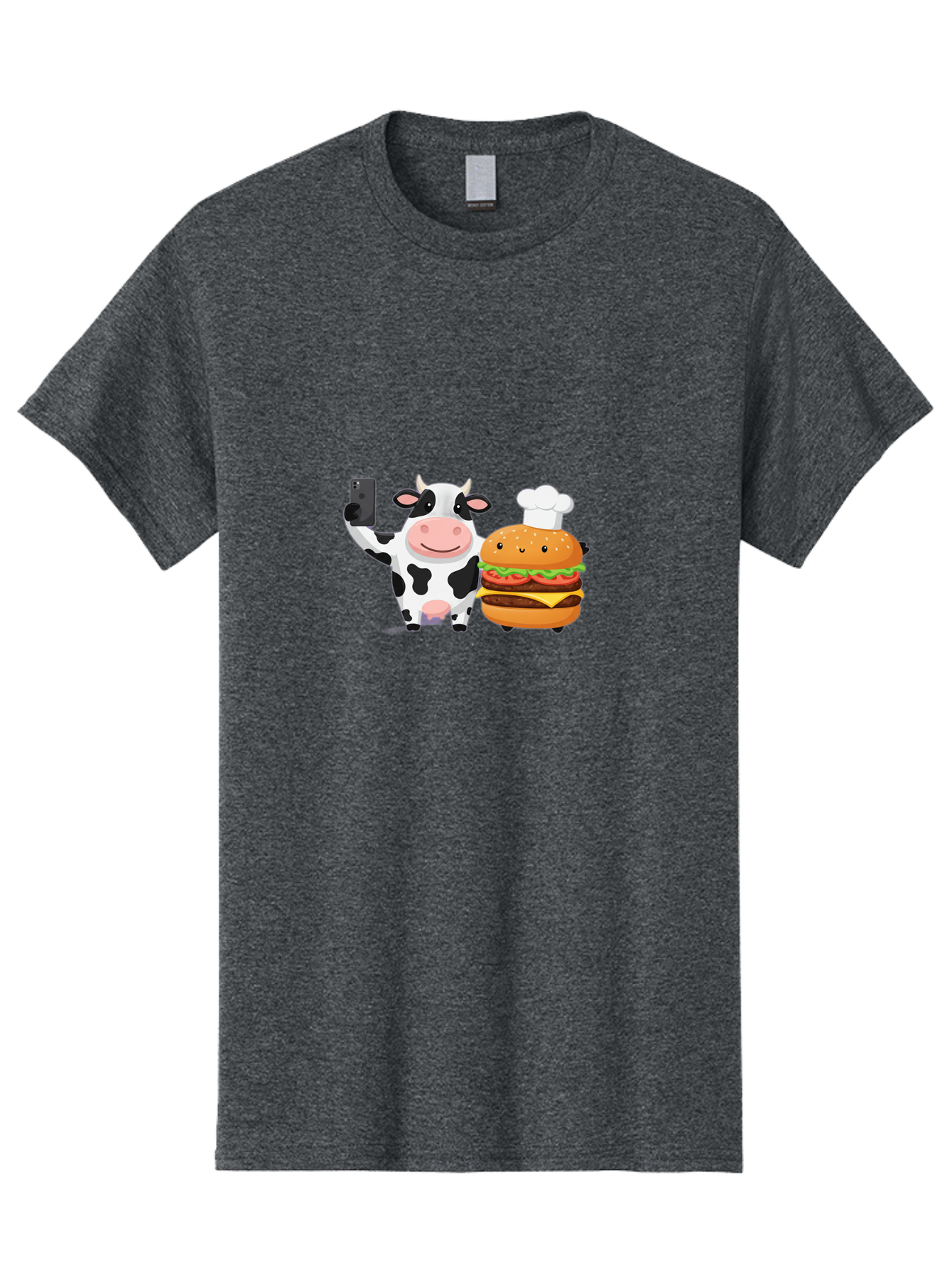 Cow-And-Hamburger-1 Men'S Graphic Tee, 100% Cotton, Comfortable Casual Summer Wear, Machine Washable, Vintage Camera, Old Camera, Antique Camera, Black Camera, Classic Photography, Photography Equipment, Nostalgic Device, Film Camera, Bah792