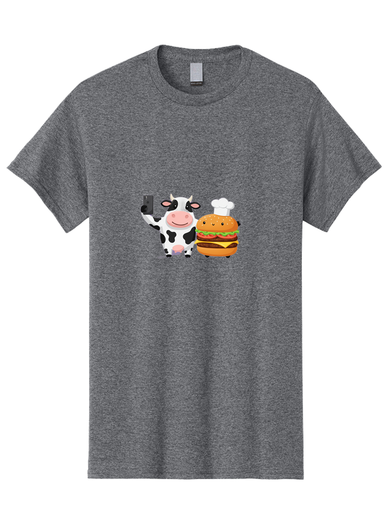 Cow-And-Hamburger-1 Men'S Graphic Tee, 100% Cotton, Comfortable Casual Summer Wear, Machine Washable, Vintage Camera, Old Camera, Antique Camera, Black Camera, Classic Photography, Photography Equipment, Nostalgic Device, Film Camera, Bah792