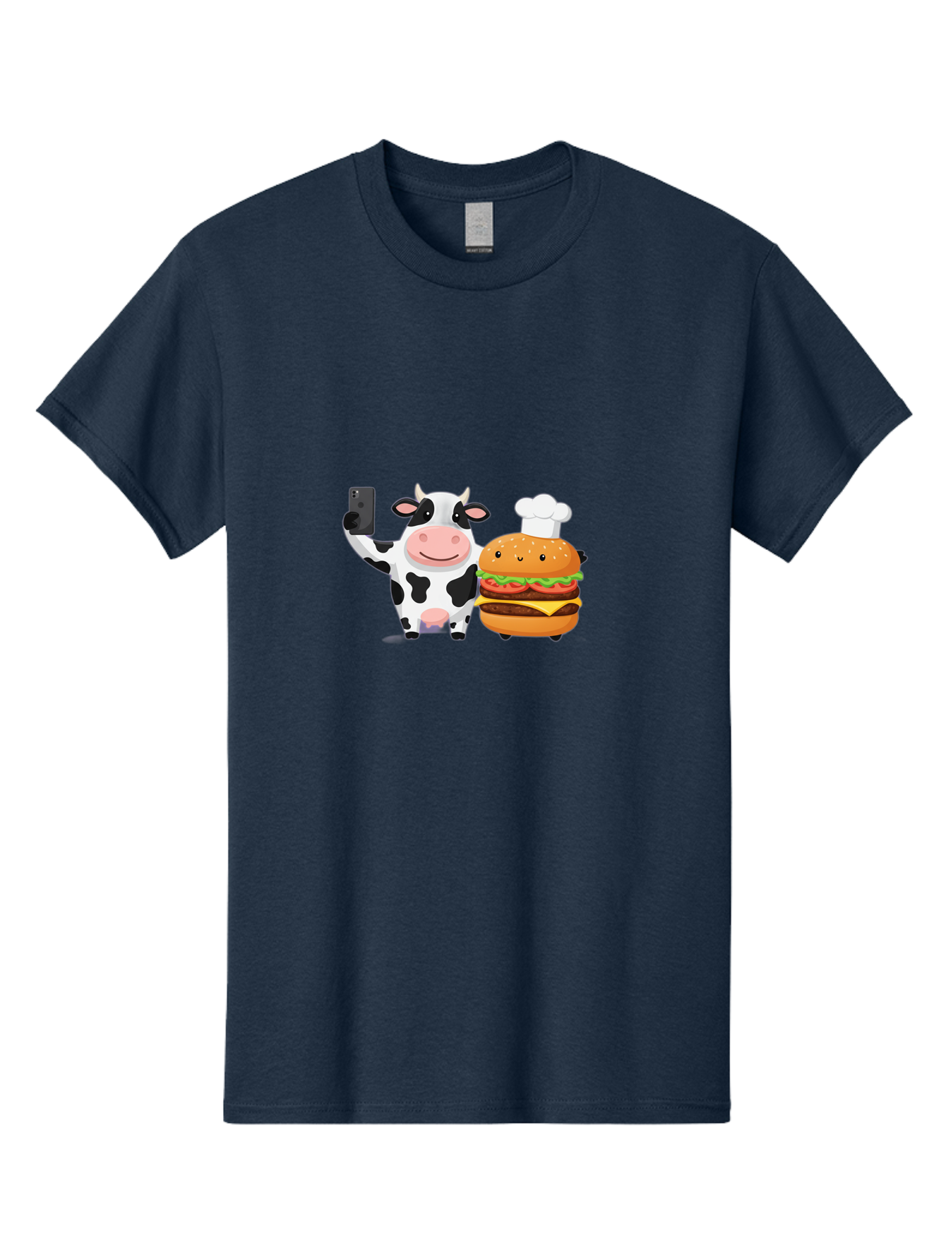 Cow-And-Hamburger-1 Men'S Graphic Tee, 100% Cotton, Comfortable Casual Summer Wear, Machine Washable, Vintage Camera, Old Camera, Antique Camera, Black Camera, Classic Photography, Photography Equipment, Nostalgic Device, Film Camera, Bah792