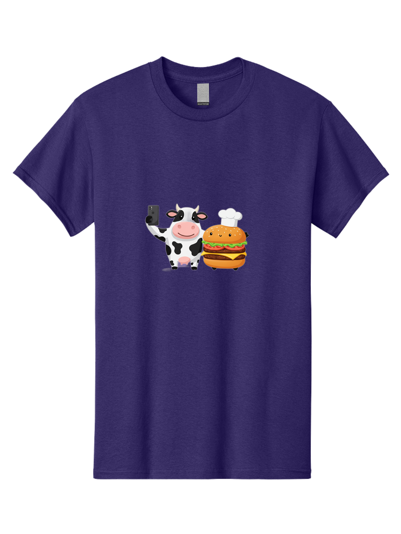 Cow-And-Hamburger-1 Men'S Graphic Tee, 100% Cotton, Comfortable Casual Summer Wear, Machine Washable, Vintage Camera, Old Camera, Antique Camera, Black Camera, Classic Photography, Photography Equipment, Nostalgic Device, Film Camera, Bah792
