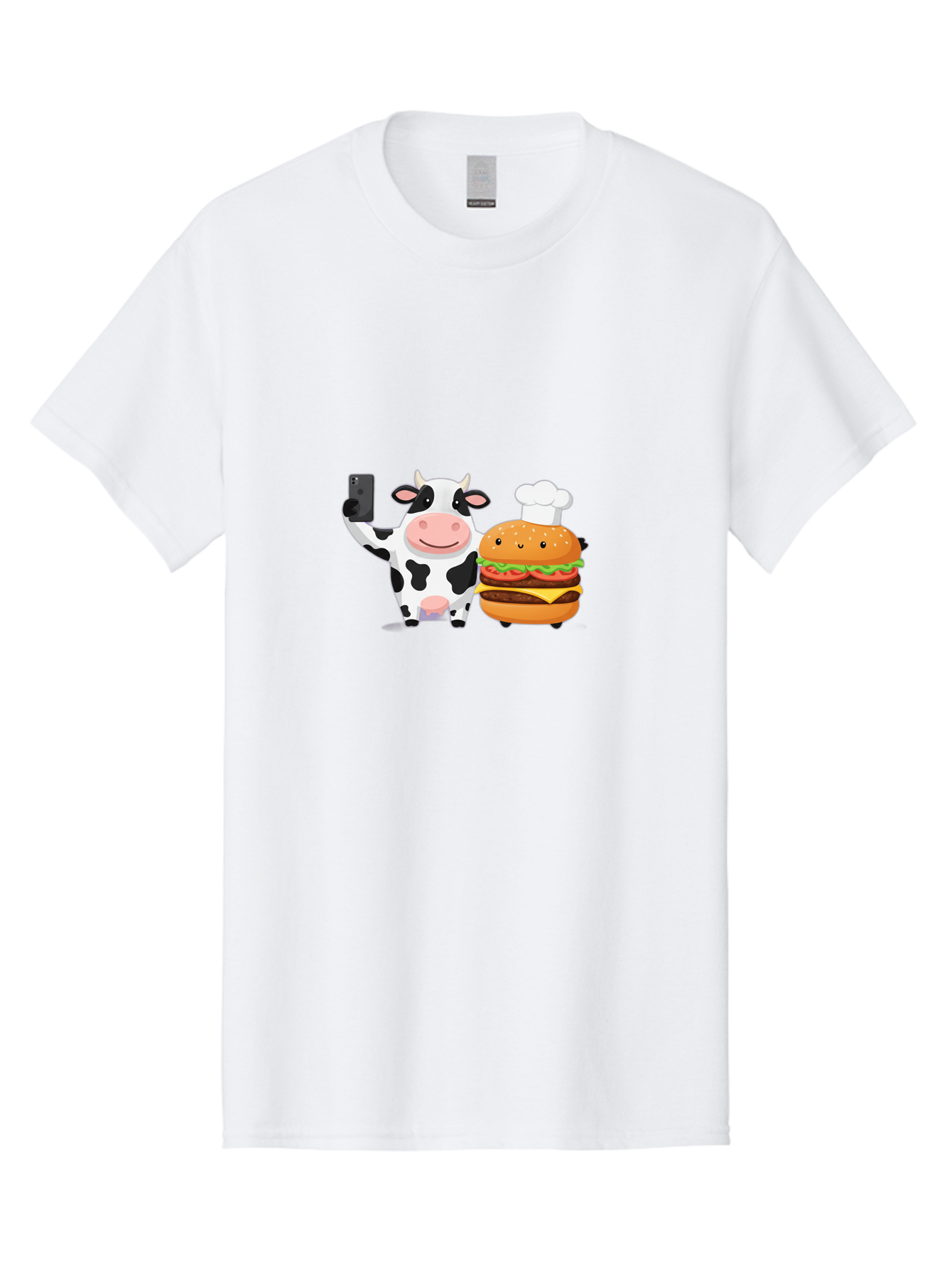 Cow-And-Hamburger-1 Men'S Graphic Tee, 100% Cotton, Comfortable Casual Summer Wear, Machine Washable, Vintage Camera, Old Camera, Antique Camera, Black Camera, Classic Photography, Photography Equipment, Nostalgic Device, Film Camera, Bah792