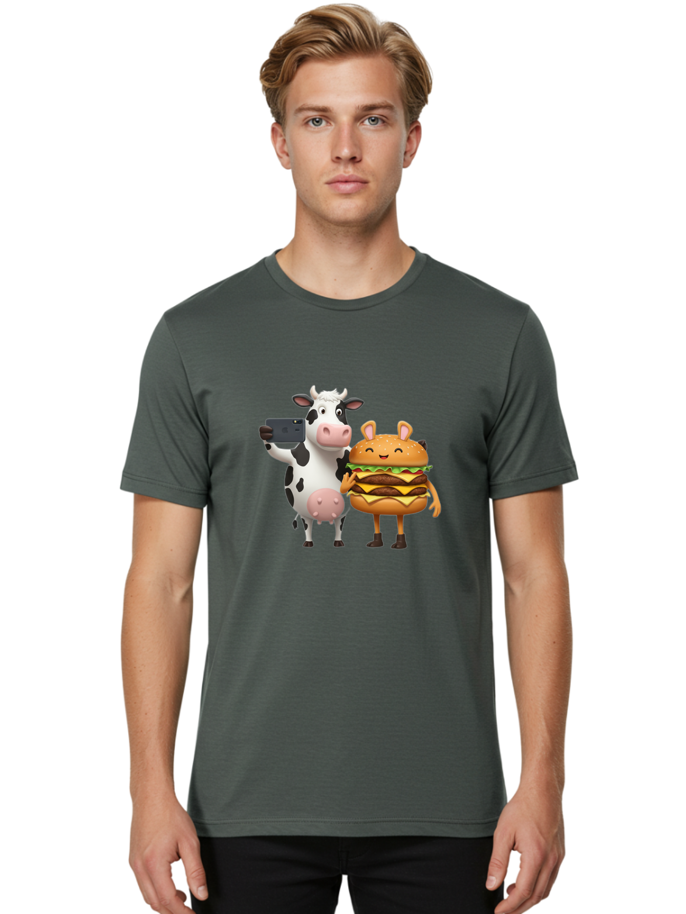 Cow-And-Hamburger Men'S Graphic Tee, 100% Cotton, Comfortable Casual Summer Wear, Machine Washable, Vintage Camera, Old Camera, Antique Camera, Black Camera, Classic Photography, Photography Equipment, Nostalgic Device, Film Camera, Camera Art Bah793