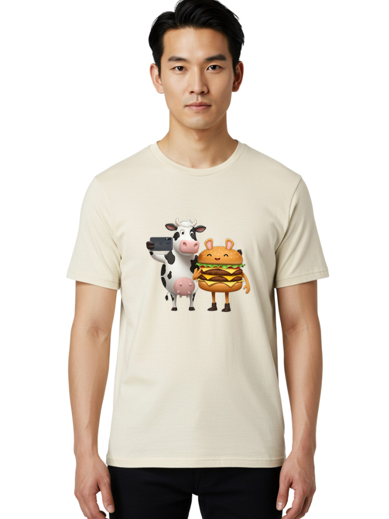 Cow-And-Hamburger Men'S Graphic Tee, 100% Cotton, Comfortable Casual Summer Wear, Machine Washable, Vintage Camera, Old Camera, Antique Camera, Black Camera, Classic Photography, Photography Equipment, Nostalgic Device, Film Camera, Camera Art Bah793