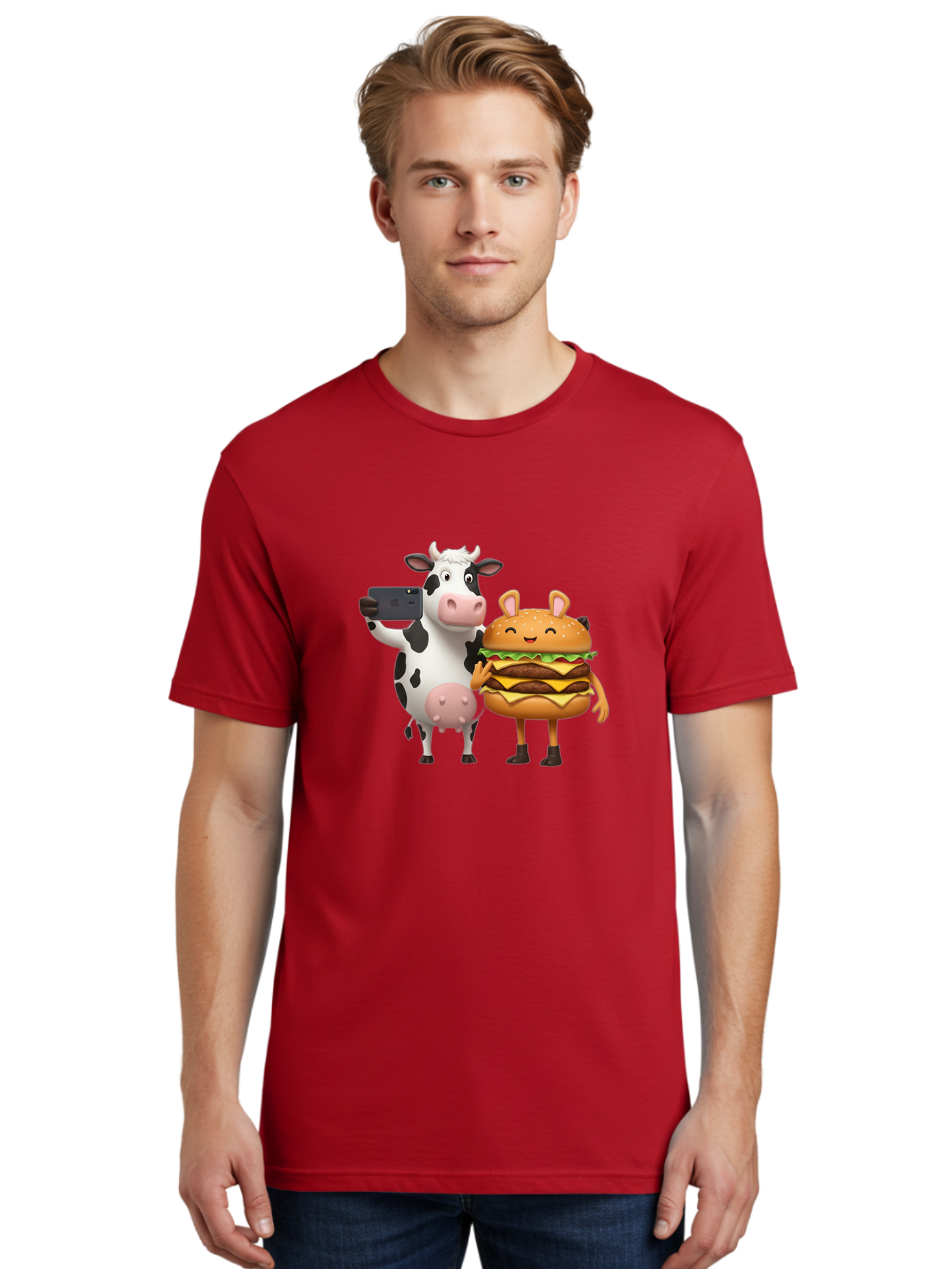 Cow-And-Hamburger Men'S Graphic Tee, 100% Cotton, Comfortable Casual Summer Wear, Machine Washable, Vintage Camera, Old Camera, Antique Camera, Black Camera, Classic Photography, Photography Equipment, Nostalgic Device, Film Camera, Camera Art Bah793