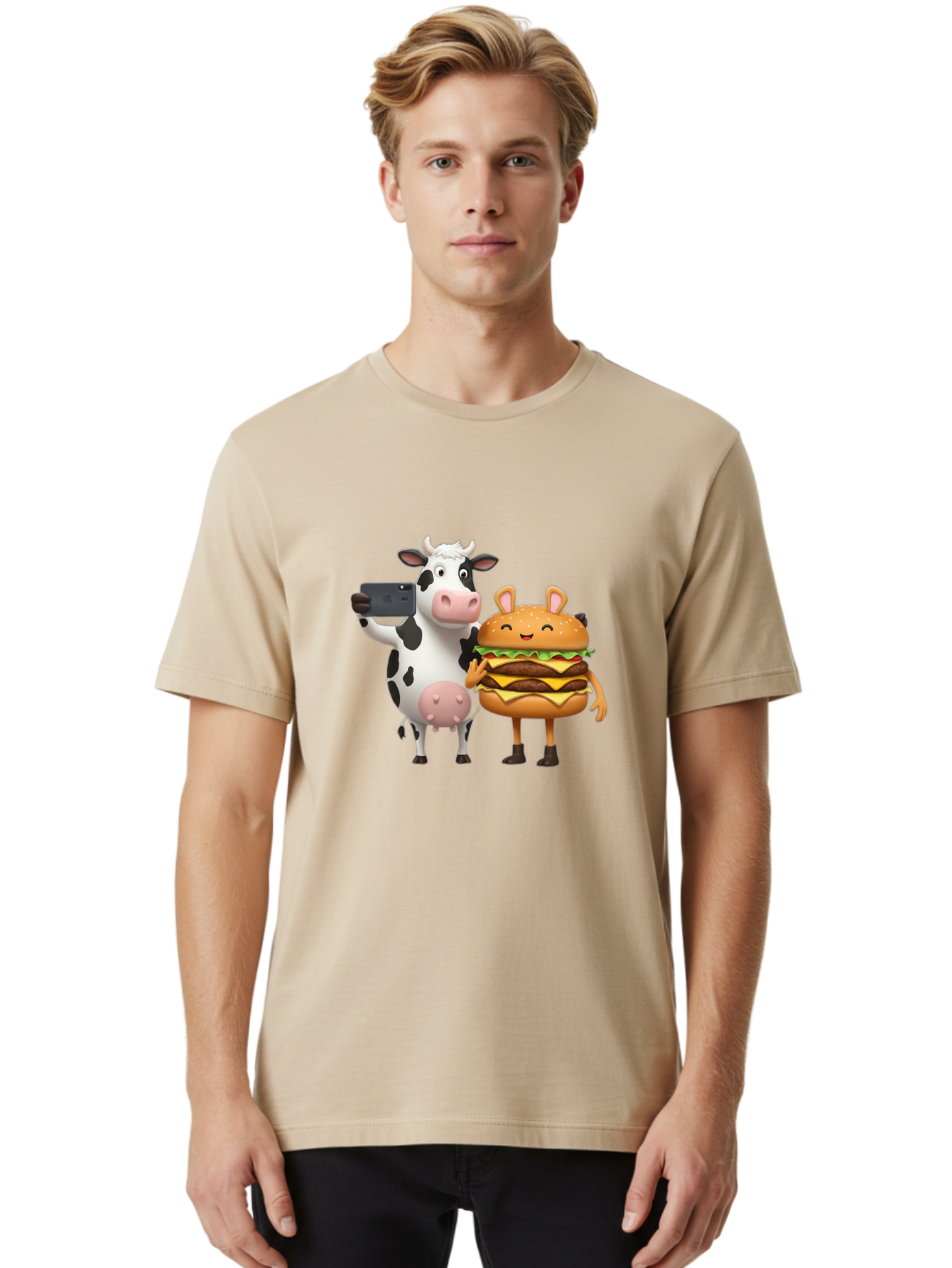 Cow-And-Hamburger Men'S Graphic Tee, 100% Cotton, Comfortable Casual Summer Wear, Machine Washable, Vintage Camera, Old Camera, Antique Camera, Black Camera, Classic Photography, Photography Equipment, Nostalgic Device, Film Camera, Camera Art Bah793