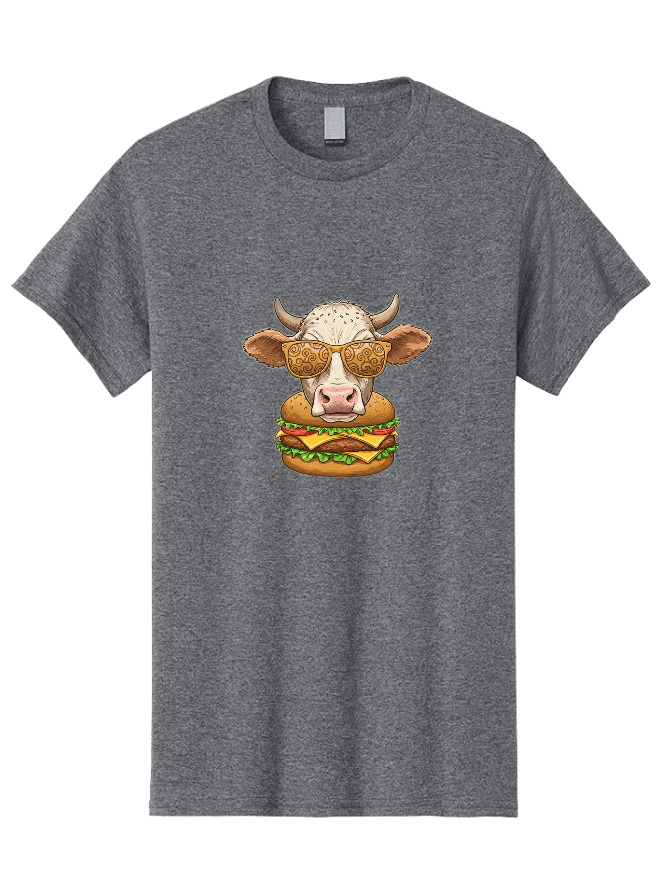 Cow-Burger-1 Men'S Graphic Tee, 100% Cotton, Comfortable Casual Summer Wear, Machine Washable, Vintage Camera, Old Camera, Antique Camera, Black Camera, Classic Photography, Photography Equipment, Nostalgic Device, Film Camera, Camera Art Bah794