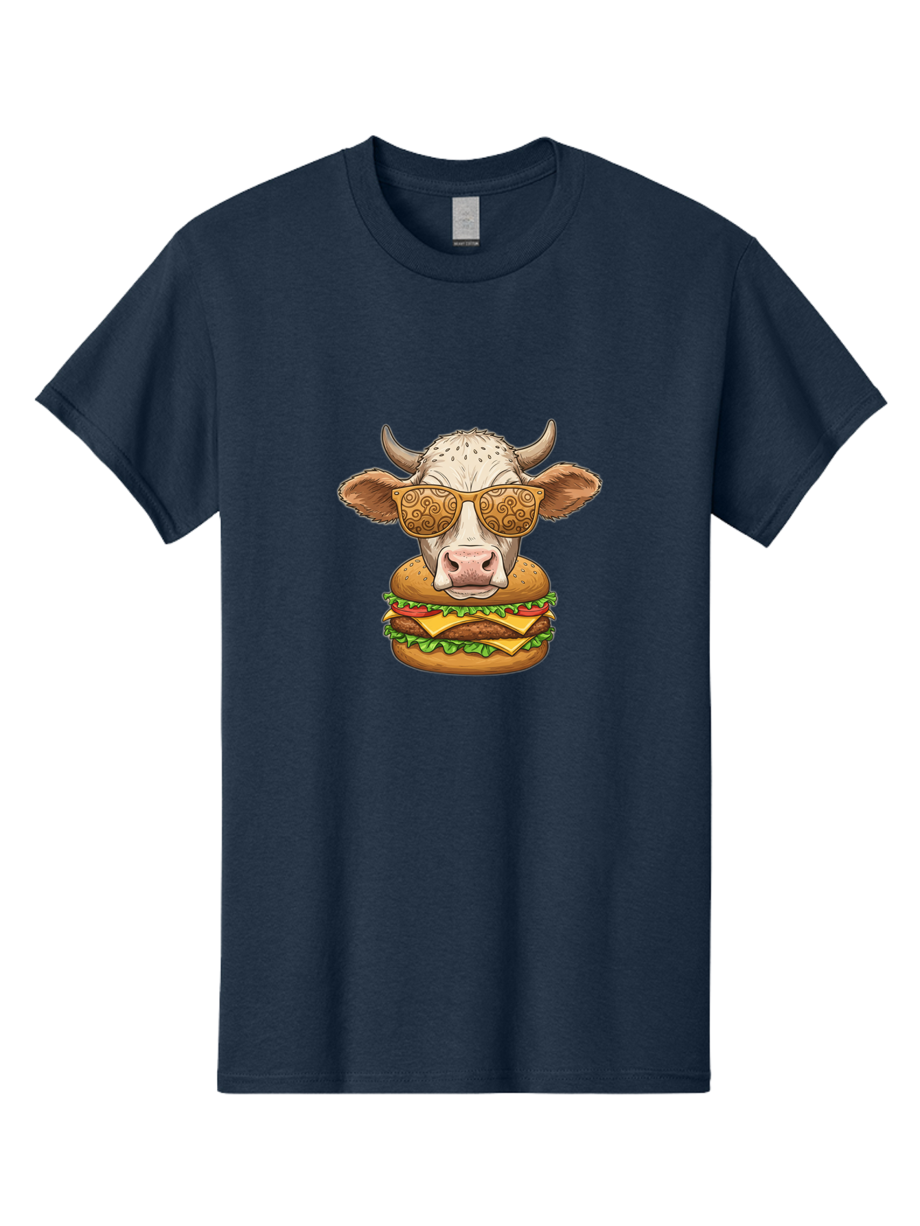 Cow-Burger-1 Men'S Graphic Tee, 100% Cotton, Comfortable Casual Summer Wear, Machine Washable, Vintage Camera, Old Camera, Antique Camera, Black Camera, Classic Photography, Photography Equipment, Nostalgic Device, Film Camera, Camera Art Bah794