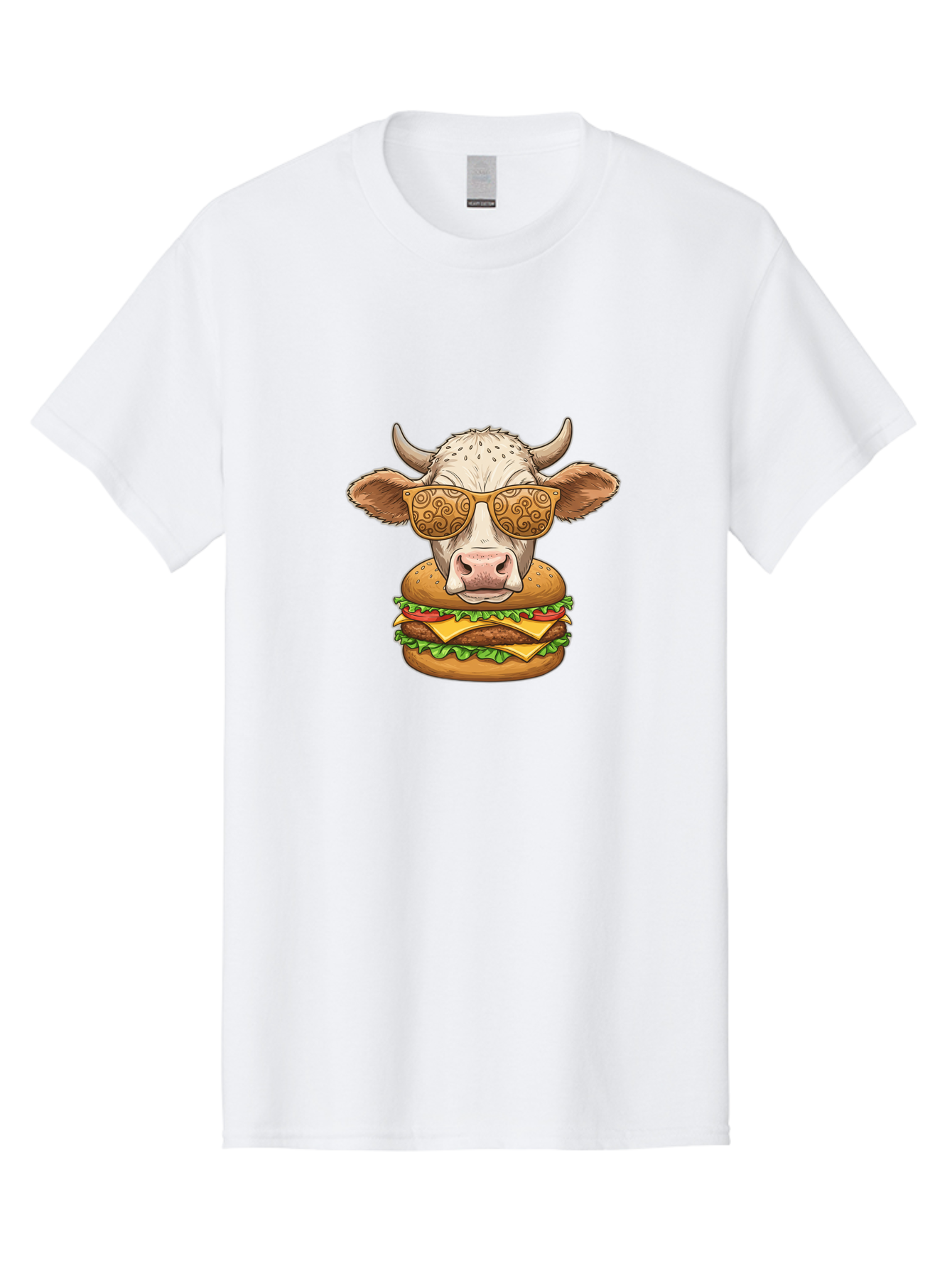 Cow-Burger-1 Men'S Graphic Tee, 100% Cotton, Comfortable Casual Summer Wear, Machine Washable, Vintage Camera, Old Camera, Antique Camera, Black Camera, Classic Photography, Photography Equipment, Nostalgic Device, Film Camera, Camera Art Bah794
