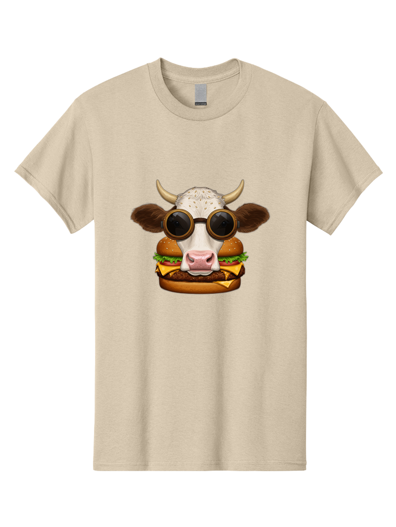 Cow-In-Shades-Burger Men'S Graphic Tee, 100% Cotton, Comfortable Casual Summer Wear, Machine Washable, Vintage Camera, Old Camera, Antique Camera, Black Camera, Classic Photography, Photography Equipment, Nostalgic Device, Film Camera, Bah800