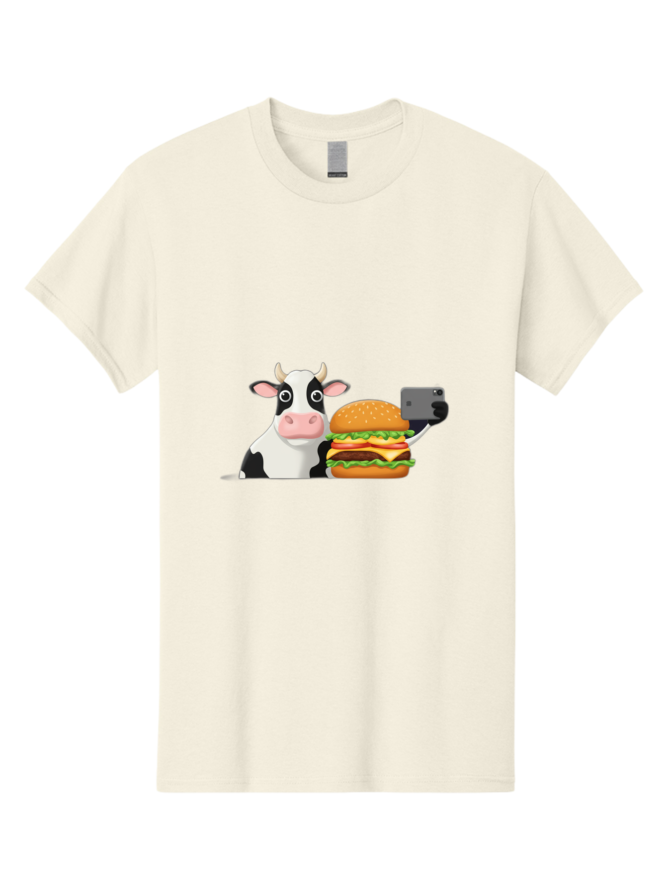 Cow-Selfie Men'S Graphic Tee, 100% Cotton, Comfortable Casual Summer Wear, Machine Washable, Vintage Camera, Old Camera, Antique Camera, Black Camera, Classic Photography, Photography Equipment, Nostalgic Device, Film Camera, Camera Art Bah809