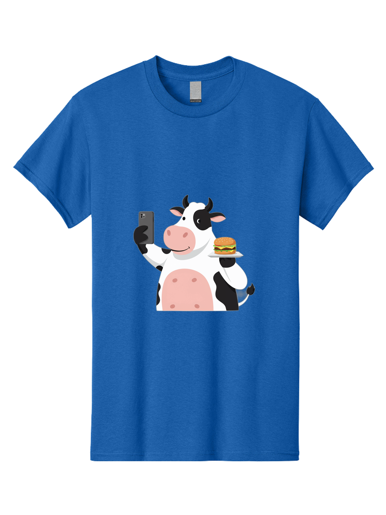 Cow-Serving-Burger Men'S Graphic Tee, 100% Cotton, Comfortable Casual Summer Wear, Machine Washable, Vintage Camera, Old Camera, Antique Camera, Black Camera, Classic Photography, Photography Equipment, Nostalgic Device, Film Camera, Bah810