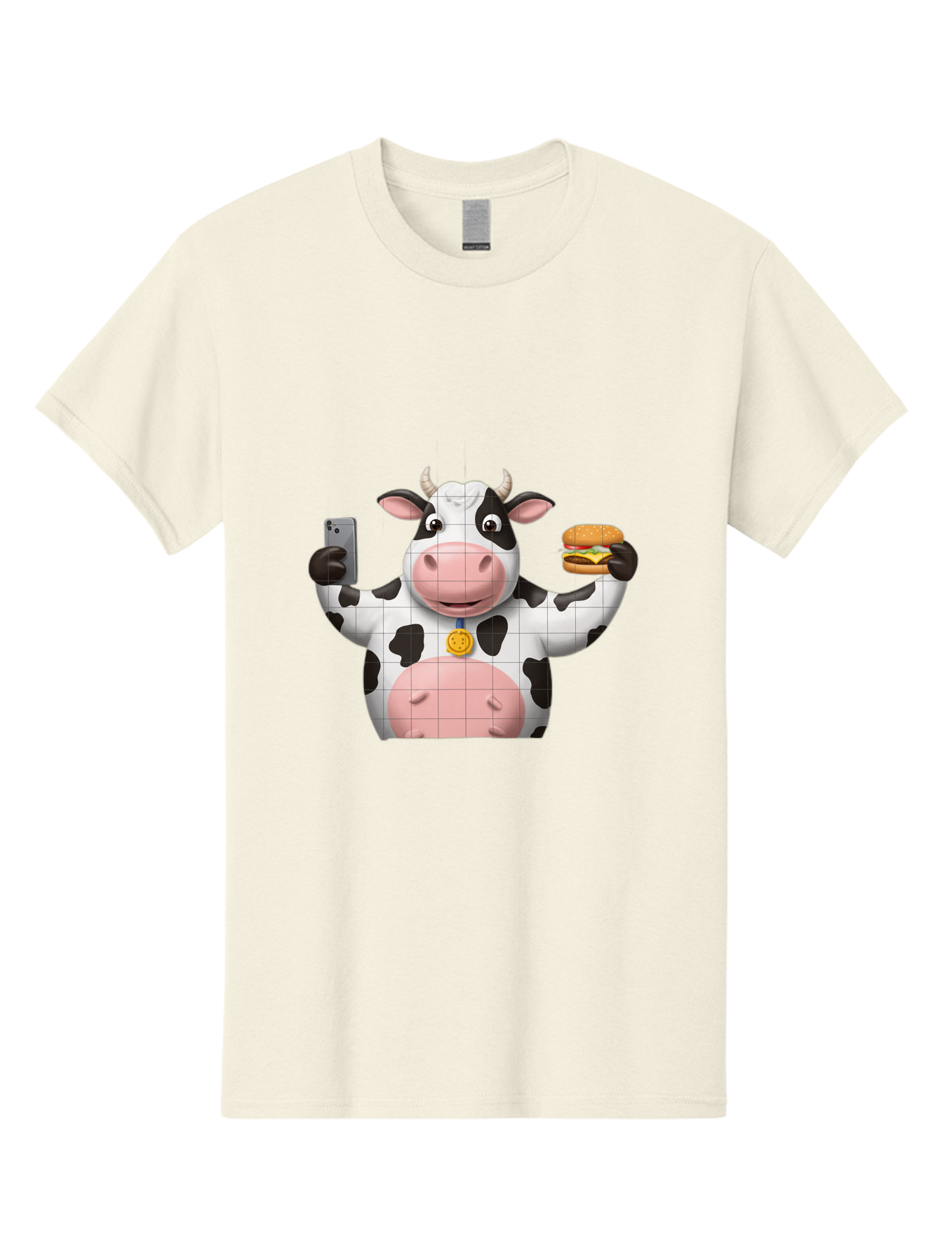 Cow-With-Burger-And-Phone Men'S Graphic Tee, 100% Cotton, Comfortable Casual Summer Wear, Machine Washable, Vintage Camera, Old Camera, Antique Camera, Black Camera, Classic Photography, Photography Equipment, Nostalgic Device, Film Camera, Bah818
