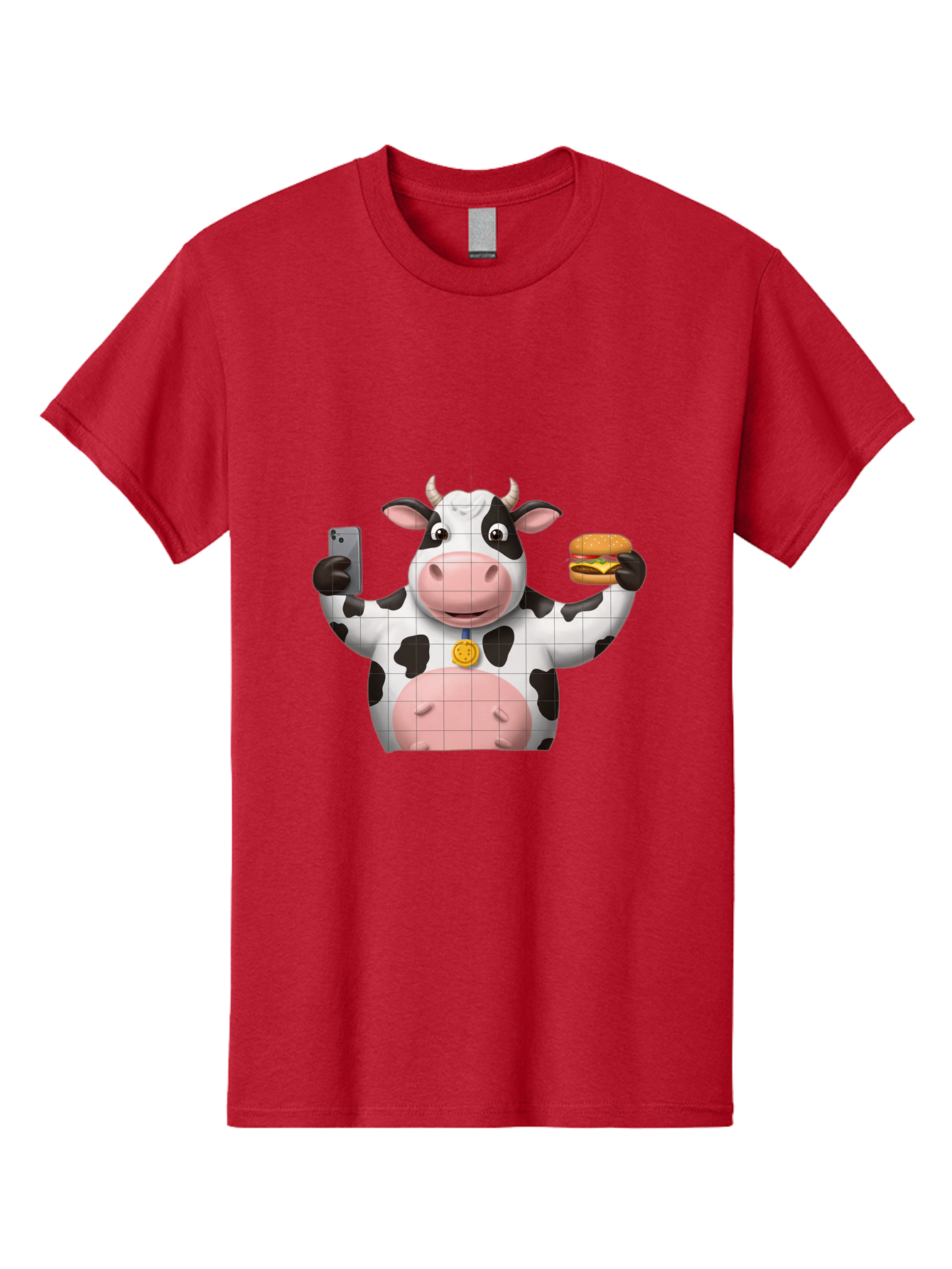 Cow-With-Burger-And-Phone Men'S Graphic Tee, 100% Cotton, Comfortable Casual Summer Wear, Machine Washable, Vintage Camera, Old Camera, Antique Camera, Black Camera, Classic Photography, Photography Equipment, Nostalgic Device, Film Camera, Bah818
