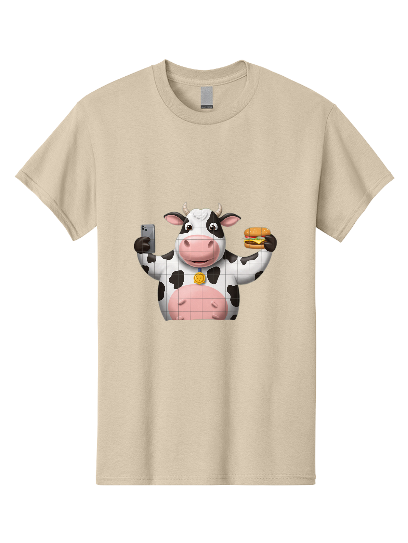 Cow-With-Burger-And-Phone Men'S Graphic Tee, 100% Cotton, Comfortable Casual Summer Wear, Machine Washable, Vintage Camera, Old Camera, Antique Camera, Black Camera, Classic Photography, Photography Equipment, Nostalgic Device, Film Camera, Bah818