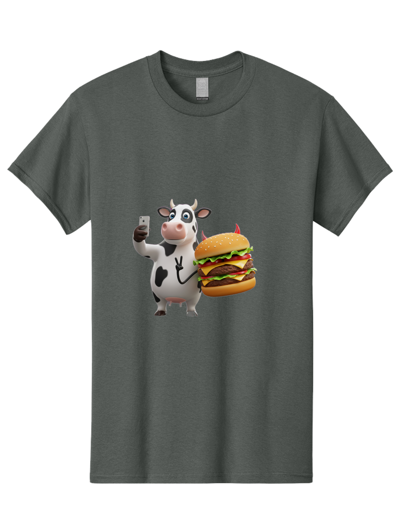 Cow-With-Burger Men'S Graphic Tee, 100% Cotton, Comfortable Casual Summer Wear, Machine Washable, Vintage Camera, Old Camera, Antique Camera, Black Camera, Classic Photography, Photography Equipment, Nostalgic Device, Film Camera, Camera Art Bah819