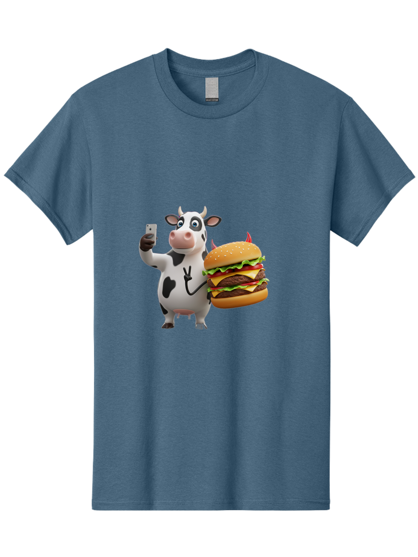 Cow-With-Burger Men'S Graphic Tee, 100% Cotton, Comfortable Casual Summer Wear, Machine Washable, Vintage Camera, Old Camera, Antique Camera, Black Camera, Classic Photography, Photography Equipment, Nostalgic Device, Film Camera, Camera Art Bah819