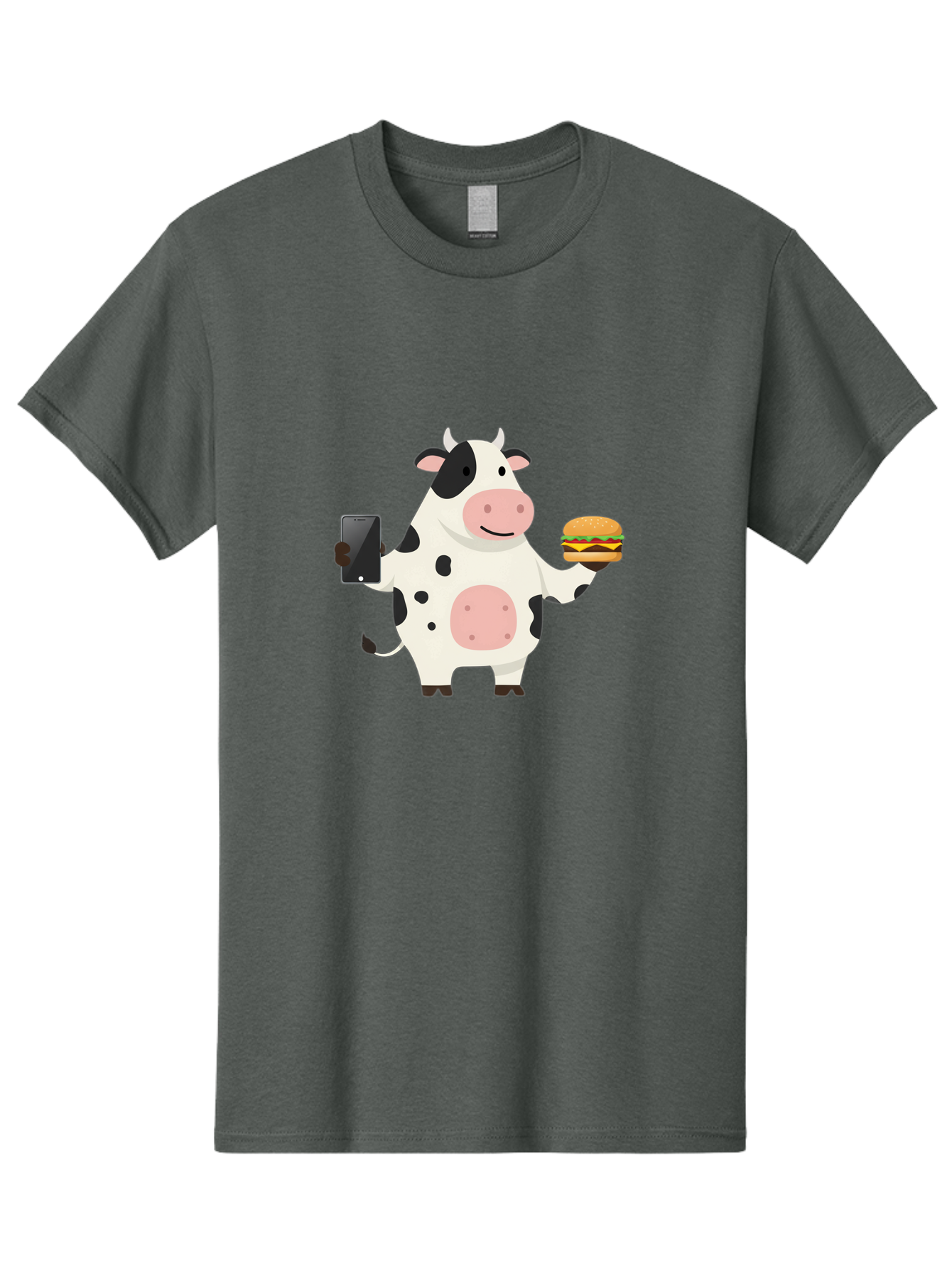 Cow-With-Hamburger Men'S Graphic Tee, 100% Cotton, Comfortable Casual Summer Wear, Machine Washable, Vintage Camera, Old Camera, Antique Camera, Black Camera, Classic Photography, Photography Equipment, Nostalgic Device, Film Camera, Bah821