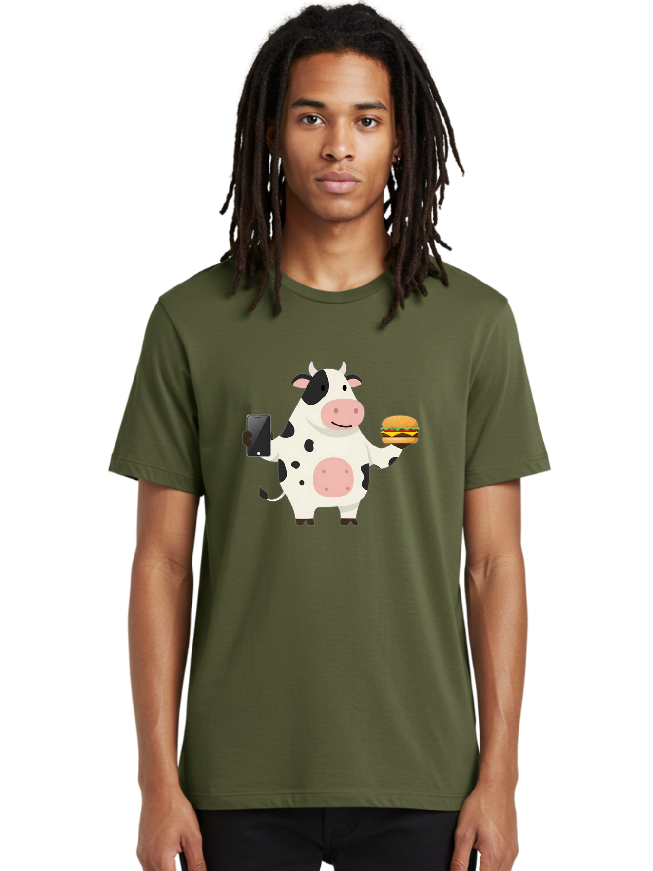 Cow-With-Hamburger Men'S Graphic Tee, 100% Cotton, Comfortable Casual Summer Wear, Machine Washable, Vintage Camera, Old Camera, Antique Camera, Black Camera, Classic Photography, Photography Equipment, Nostalgic Device, Film Camera, Bah821