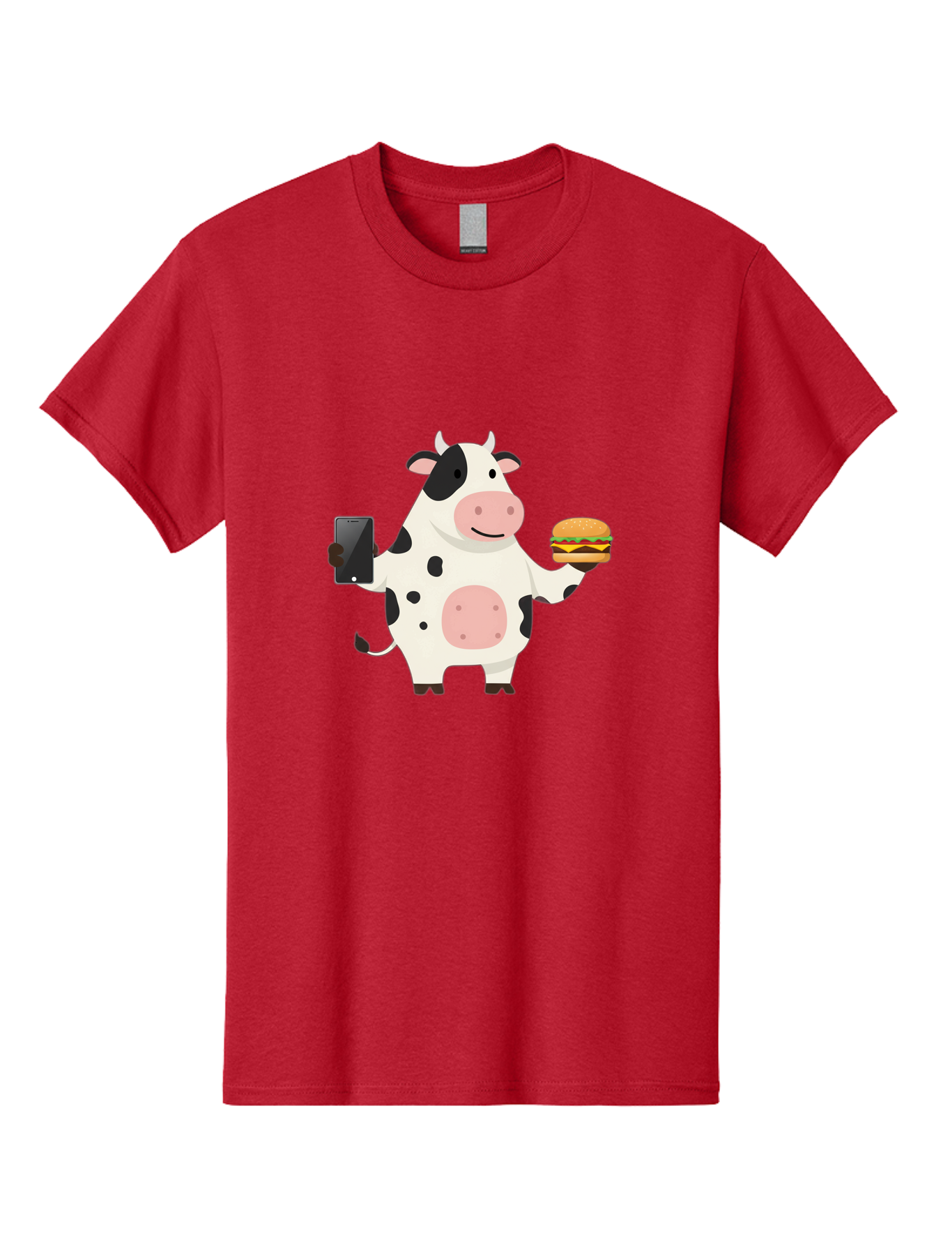 Cow-With-Hamburger Men'S Graphic Tee, 100% Cotton, Comfortable Casual Summer Wear, Machine Washable, Vintage Camera, Old Camera, Antique Camera, Black Camera, Classic Photography, Photography Equipment, Nostalgic Device, Film Camera, Bah821