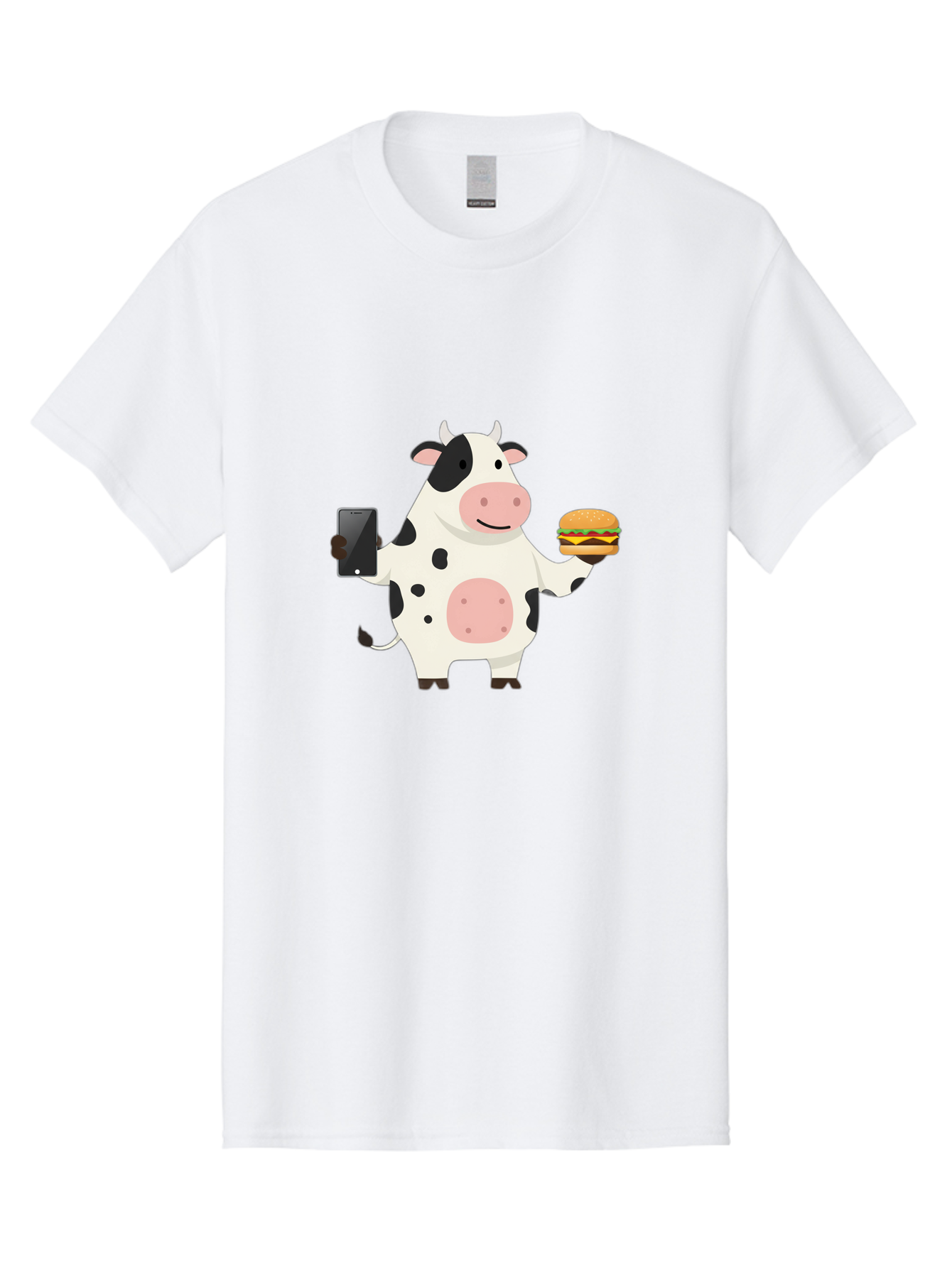 Cow-With-Hamburger Men'S Graphic Tee, 100% Cotton, Comfortable Casual Summer Wear, Machine Washable, Vintage Camera, Old Camera, Antique Camera, Black Camera, Classic Photography, Photography Equipment, Nostalgic Device, Film Camera, Bah821