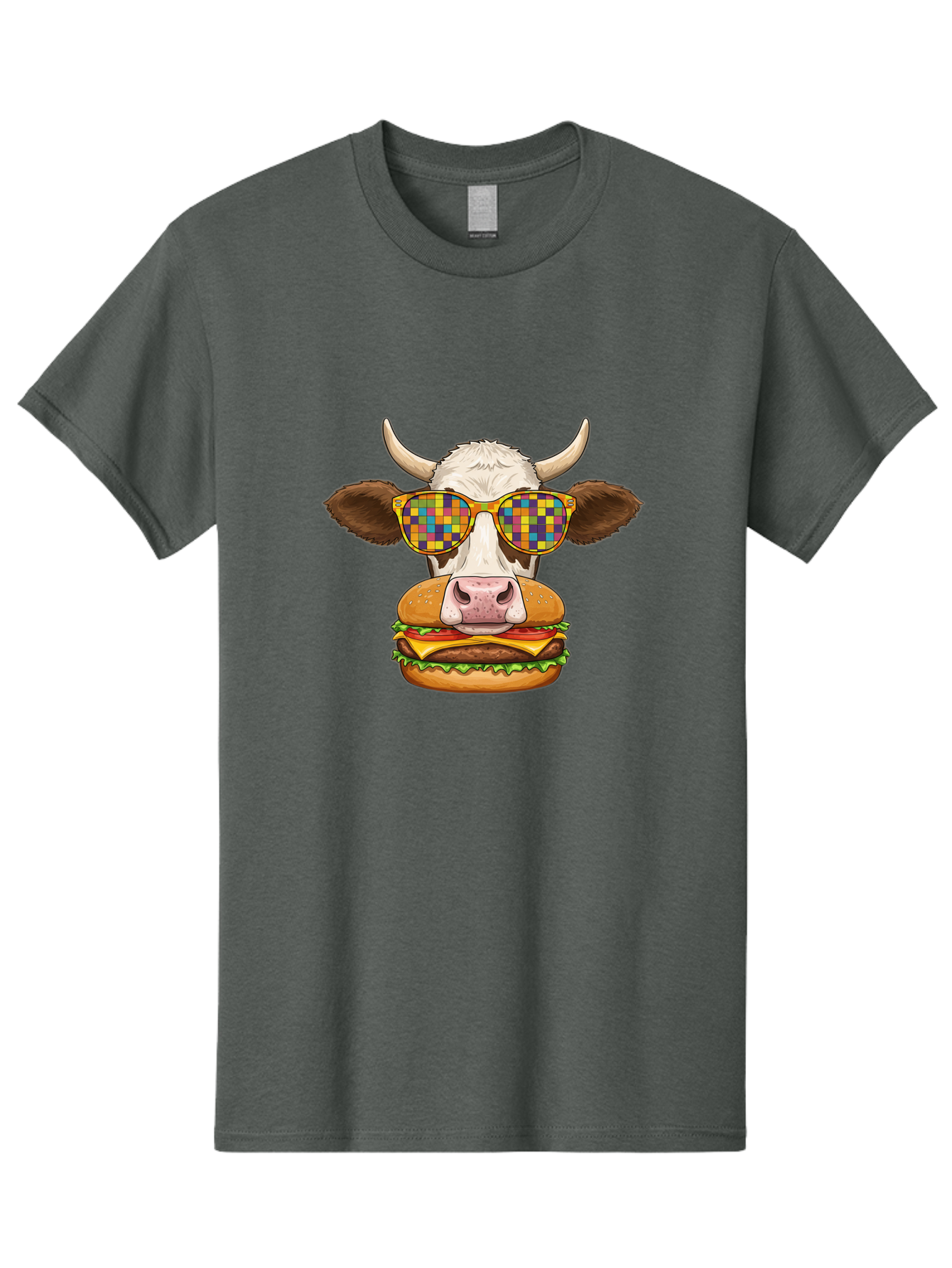 Cowburger-1 Men'S Graphic Tee, 100% Cotton, Comfortable Casual Summer Wear, Machine Washable, Vintage Camera, Old Camera, Antique Camera, Black Camera, Classic Photography, Photography Equipment, Nostalgic Device, Film Camera, Camera Art Bah824