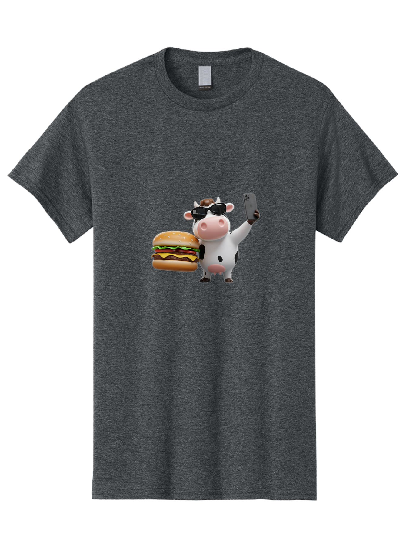Cowburger Men'S Graphic Tee, 100% Cotton, Comfortable Casual Summer Wear, Machine Washable, Vintage Camera, Old Camera, Antique Camera, Black Camera, Classic Photography, Photography Equipment, Nostalgic Device, Film Camera, Camera Art Bah825