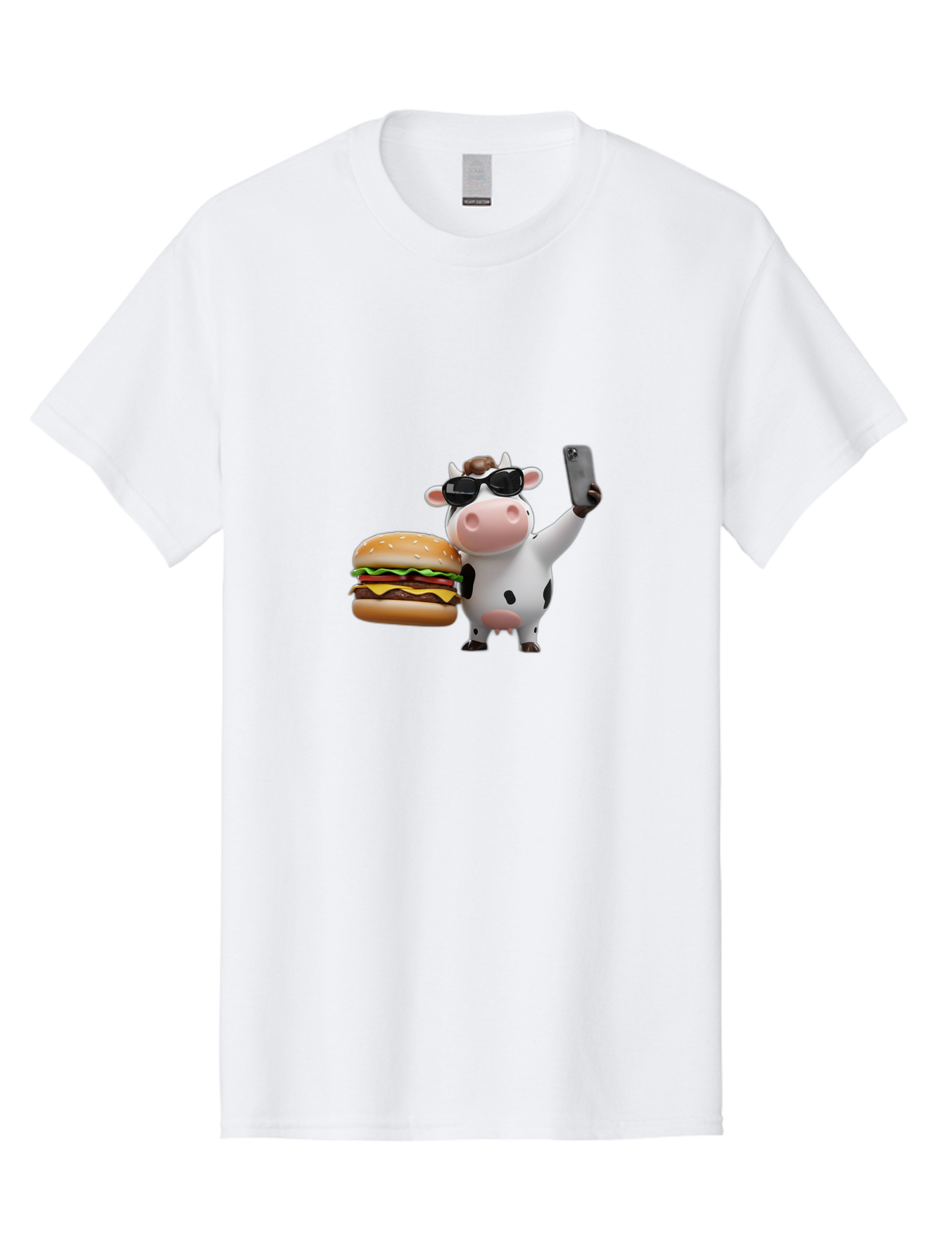 Cowburger Men'S Graphic Tee, 100% Cotton, Comfortable Casual Summer Wear, Machine Washable, Vintage Camera, Old Camera, Antique Camera, Black Camera, Classic Photography, Photography Equipment, Nostalgic Device, Film Camera, Camera Art Bah825