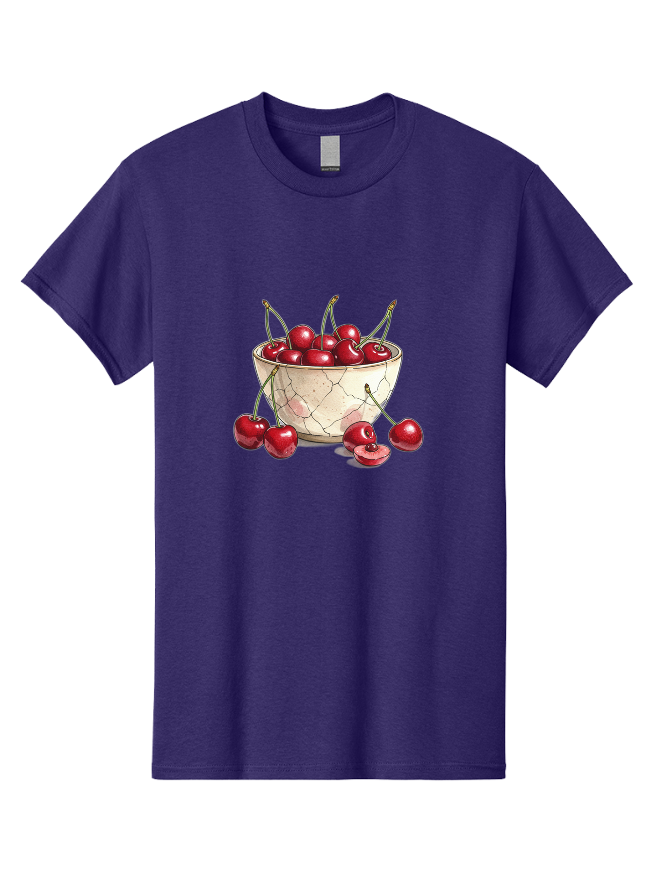 Cracked-Bowl-Cherries-1 Men'S Graphic Tee, 100% Cotton, Comfortable Casual Summer Wear, Machine Washable, Vintage Camera, Old Camera, Antique Camera, Black Camera, Classic Photography, Photography Equipment, Nostalgic Device, Film Camera, Bah826