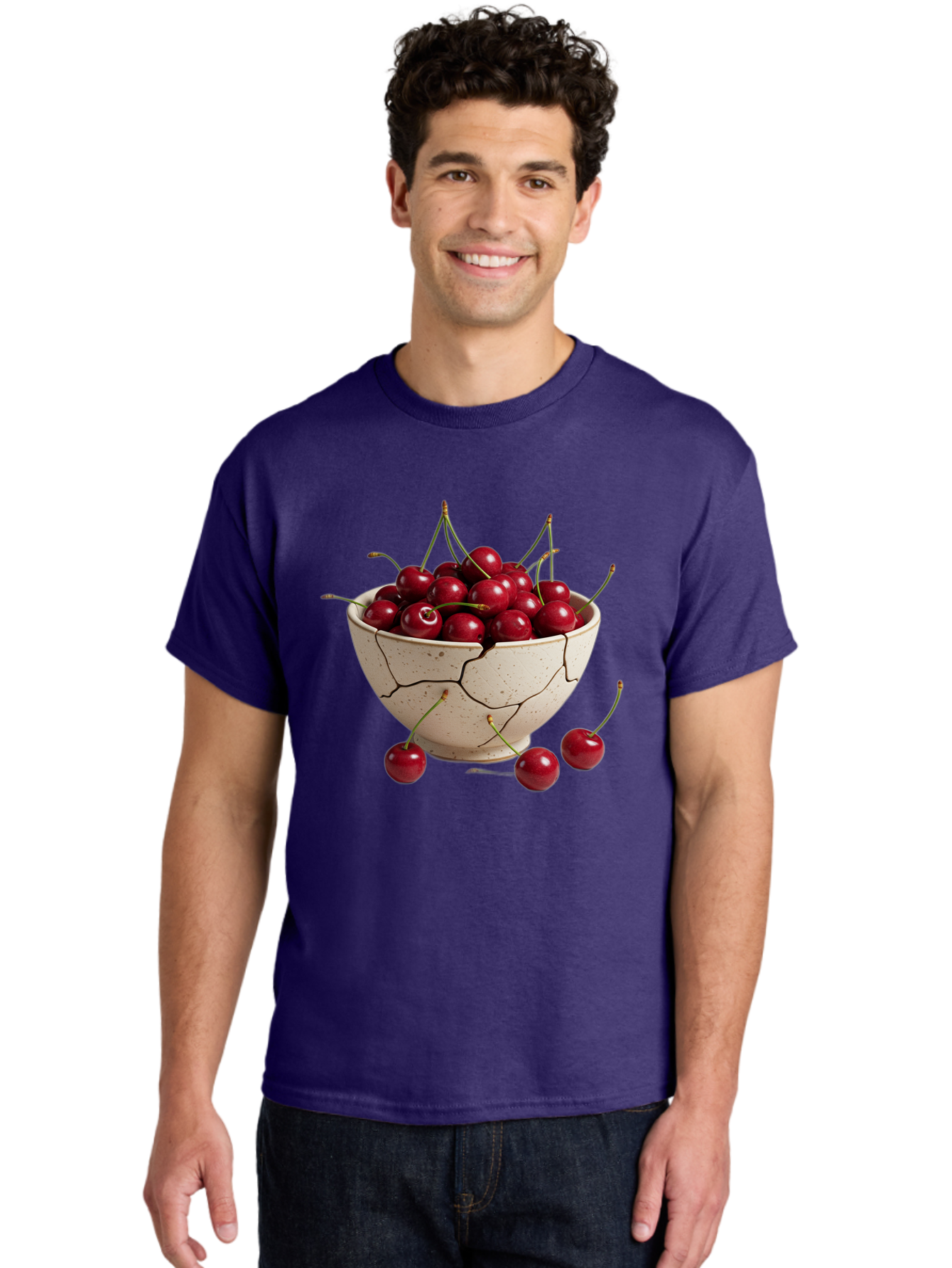 Cracked-Bowl-Of-Cherries Men'S Graphic Tee, 100% Cotton, Comfortable Casual Summer Wear, Machine Washable, Vintage Camera, Old Camera, Antique Camera, Black Camera, Classic Photography, Photography Equipment, Nostalgic Device, Film Camera, Bah828
