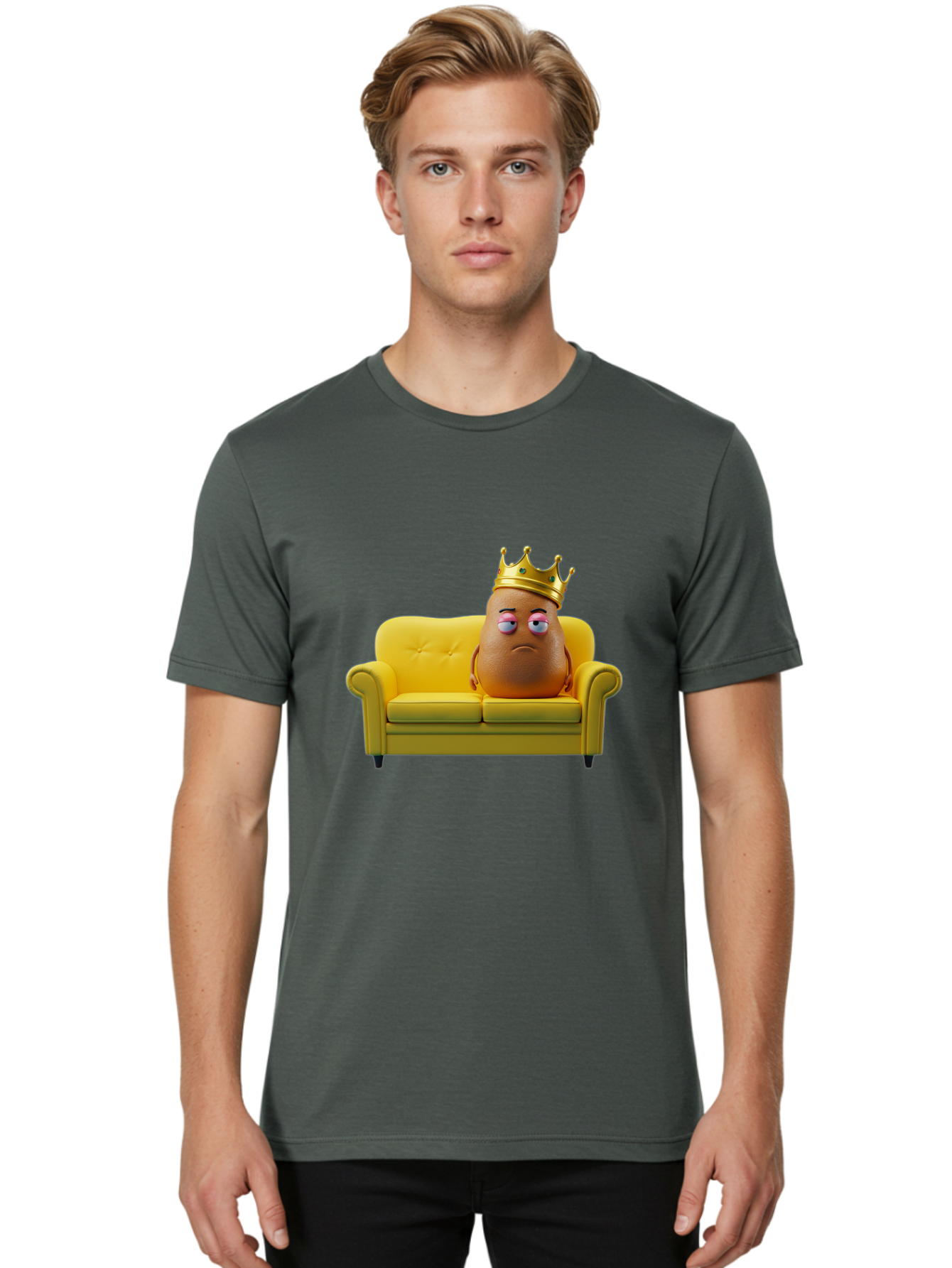 Crown-Potato Men'S Graphic Tee, 100% Cotton, Comfortable Casual Summer Wear, Machine Washable, Vintage Camera, Old Camera, Antique Camera, Black Camera, Classic Photography, Photography Equipment, Nostalgic Device, Film Camera, Camera Art Bah829