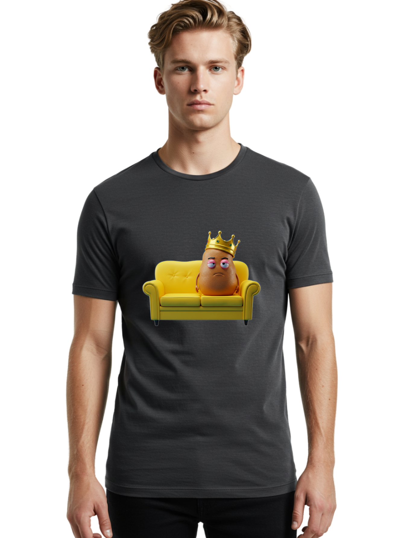 Crown-Potato Men'S Graphic Tee, 100% Cotton, Comfortable Casual Summer Wear, Machine Washable, Vintage Camera, Old Camera, Antique Camera, Black Camera, Classic Photography, Photography Equipment, Nostalgic Device, Film Camera, Camera Art Bah829