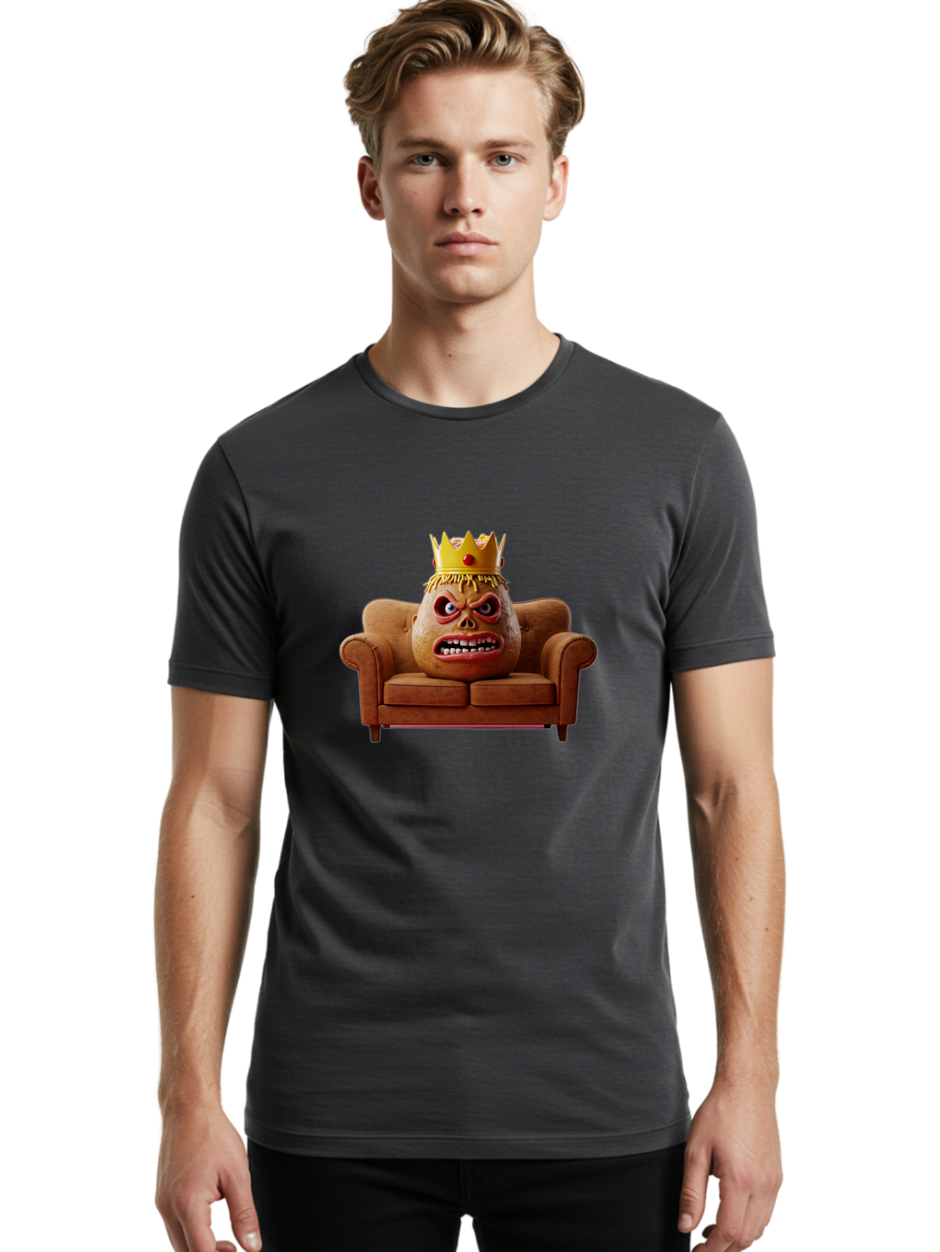 Crown-Prince-Potato-Head Men'S Graphic Tee, 100% Cotton, Comfortable Casual Summer Wear, Machine Washable, Vintage Camera, Old Camera, Antique Camera, Black Camera, Classic Photography, Photography Equipment, Nostalgic Device, Film Camera, Bah830