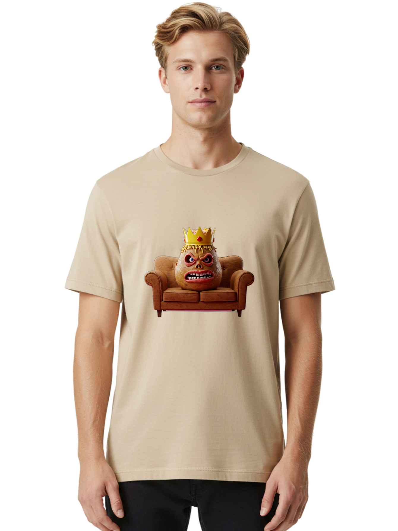 Crown-Prince-Potato-Head Men'S Graphic Tee, 100% Cotton, Comfortable Casual Summer Wear, Machine Washable, Vintage Camera, Old Camera, Antique Camera, Black Camera, Classic Photography, Photography Equipment, Nostalgic Device, Film Camera, Bah830