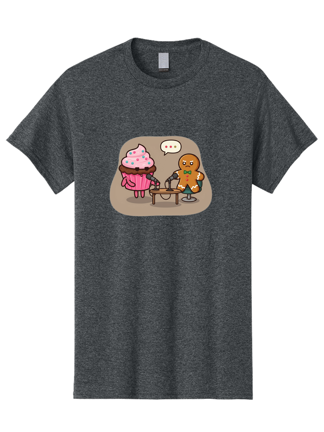 Cupcake-And-Gingerbread-Man Men'S Graphic Tee, 100% Cotton, Comfortable Casual Summer Wear, Machine Washable, Vintage Camera, Old Camera, Antique Camera, Black Camera, Classic Photography, Photography Equipment, Nostalgic Device, Film Camera, Bah845