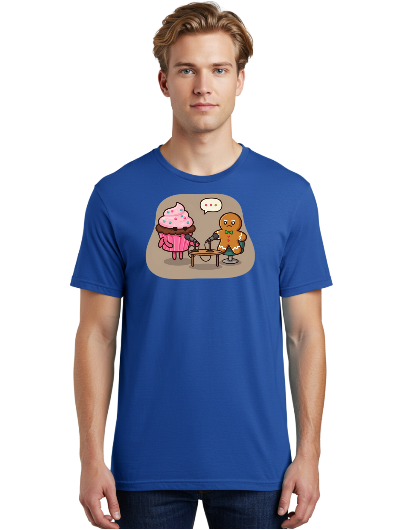 Cupcake-And-Gingerbread-Man Men'S Graphic Tee, 100% Cotton, Comfortable Casual Summer Wear, Machine Washable, Vintage Camera, Old Camera, Antique Camera, Black Camera, Classic Photography, Photography Equipment, Nostalgic Device, Film Camera, Bah845