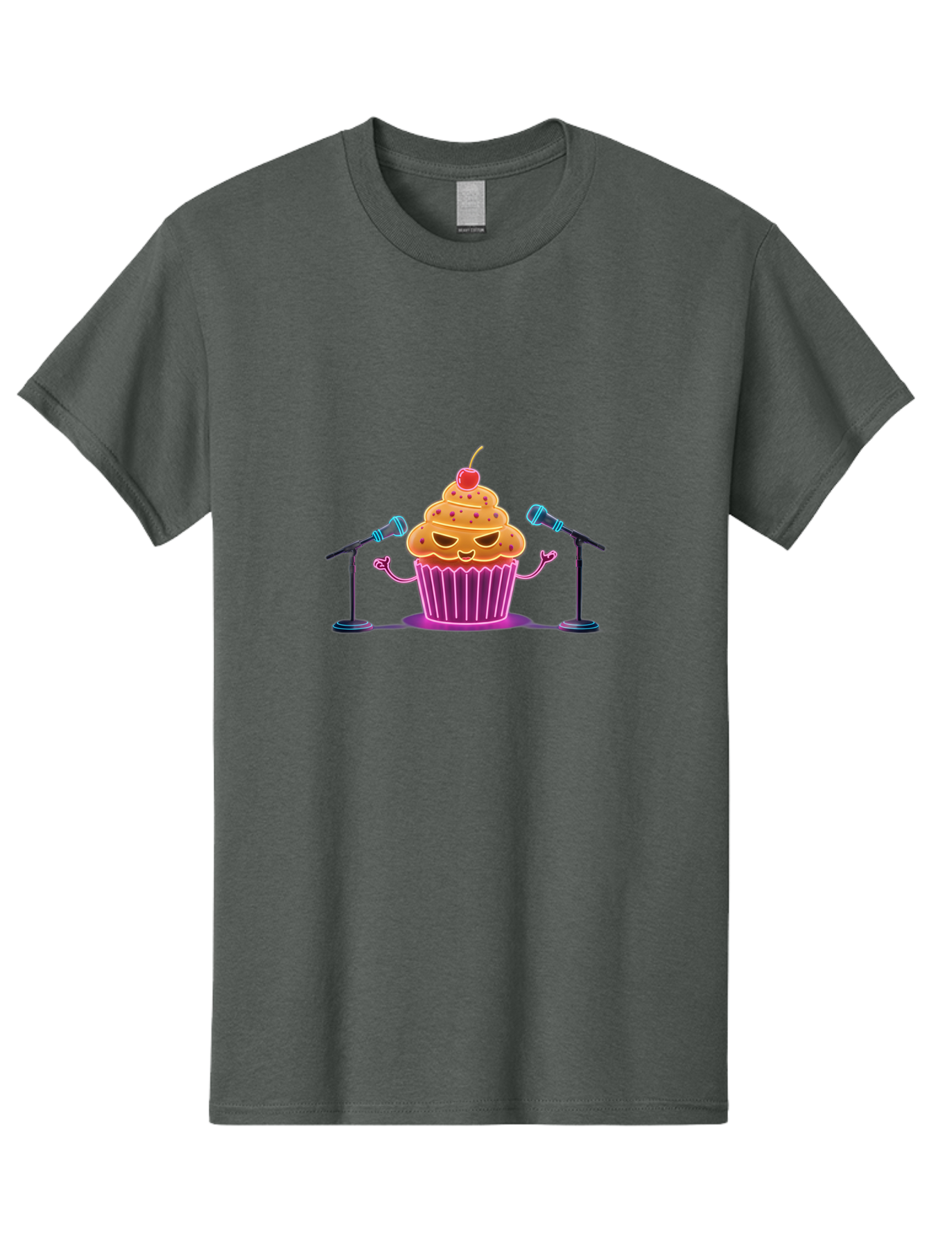 Cupcake-Character Men'S Graphic Tee, 100% Cotton, Comfortable Casual Summer Wear, Machine Washable, Vintage Camera, Old Camera, Antique Camera, Black Camera, Classic Photography, Photography Equipment, Nostalgic Device, Film Camera, Camera Art Bah847