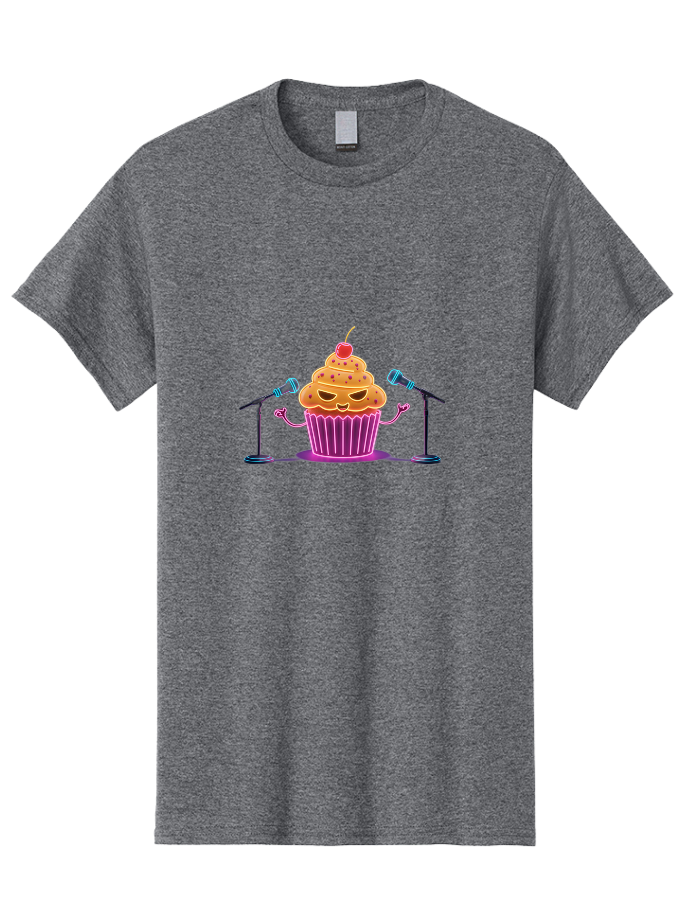 Cupcake-Character Men'S Graphic Tee, 100% Cotton, Comfortable Casual Summer Wear, Machine Washable, Vintage Camera, Old Camera, Antique Camera, Black Camera, Classic Photography, Photography Equipment, Nostalgic Device, Film Camera, Camera Art Bah847