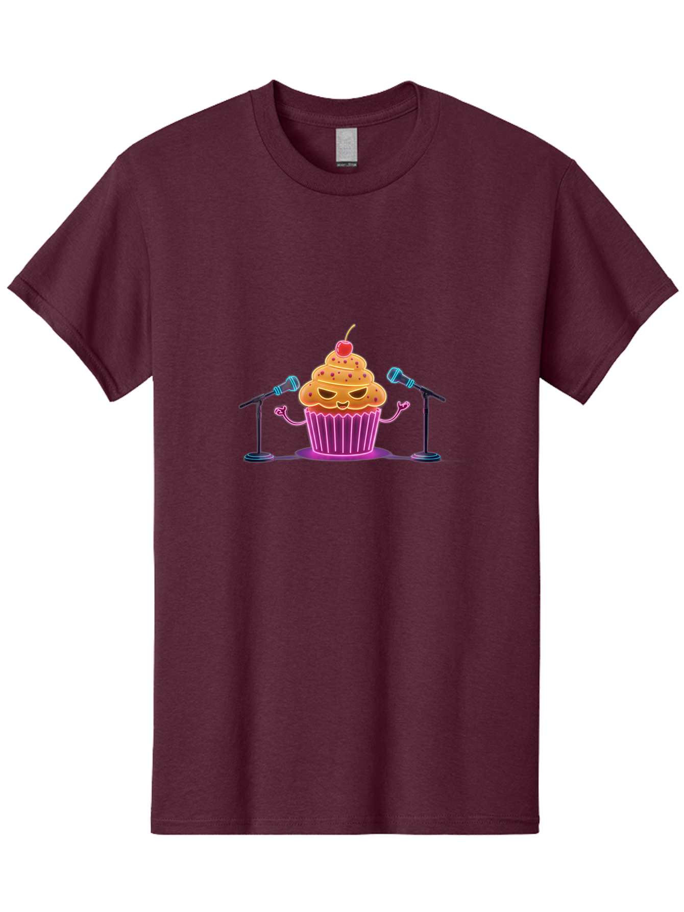Cupcake-Character Men'S Graphic Tee, 100% Cotton, Comfortable Casual Summer Wear, Machine Washable, Vintage Camera, Old Camera, Antique Camera, Black Camera, Classic Photography, Photography Equipment, Nostalgic Device, Film Camera, Camera Art Bah847