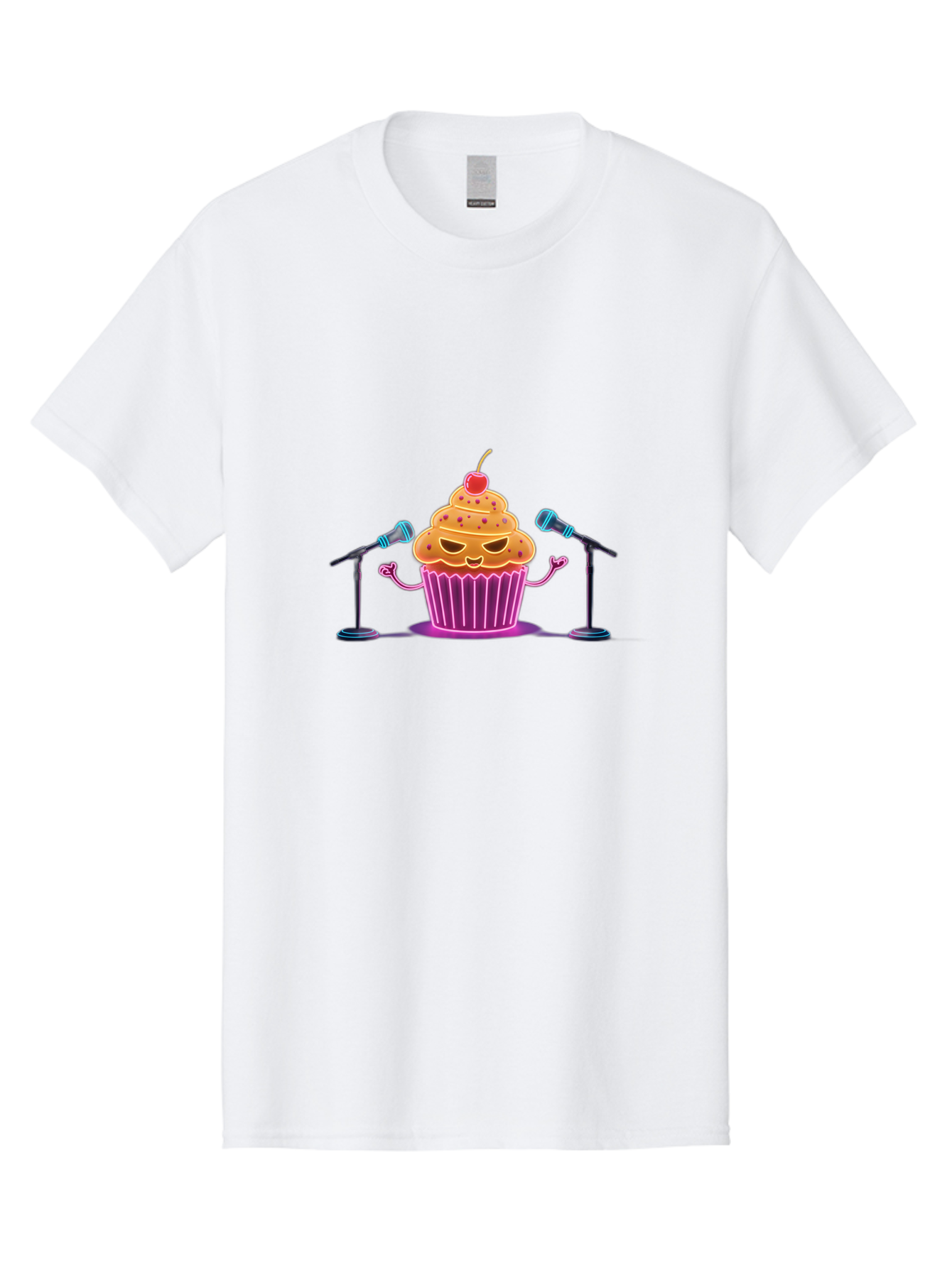 Cupcake-Character Men'S Graphic Tee, 100% Cotton, Comfortable Casual Summer Wear, Machine Washable, Vintage Camera, Old Camera, Antique Camera, Black Camera, Classic Photography, Photography Equipment, Nostalgic Device, Film Camera, Camera Art Bah847