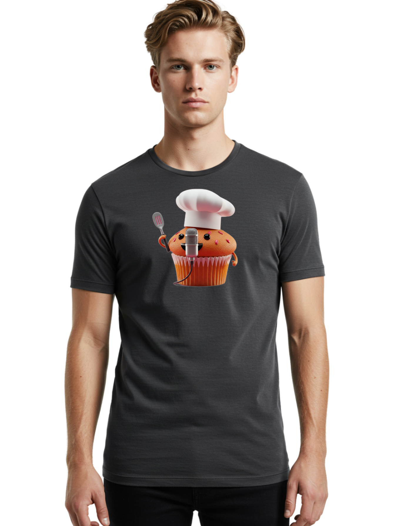 Cupcake-Chef Men'S Graphic Tee, 100% Cotton, Comfortable Casual Summer Wear, Machine Washable, Vintage Camera, Old Camera, Antique Camera, Black Camera, Classic Photography, Photography Equipment, Nostalgic Device, Film Camera, Camera Art Bah848