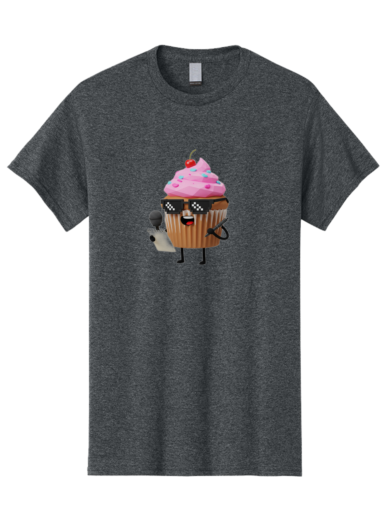 Cupcake-Dj-1 Men'S Graphic Tee, 100% Cotton, Comfortable Casual Summer Wear, Machine Washable, Vintage Camera, Old Camera, Antique Camera, Black Camera, Classic Photography, Photography Equipment, Nostalgic Device, Film Camera, Camera Art Bah851