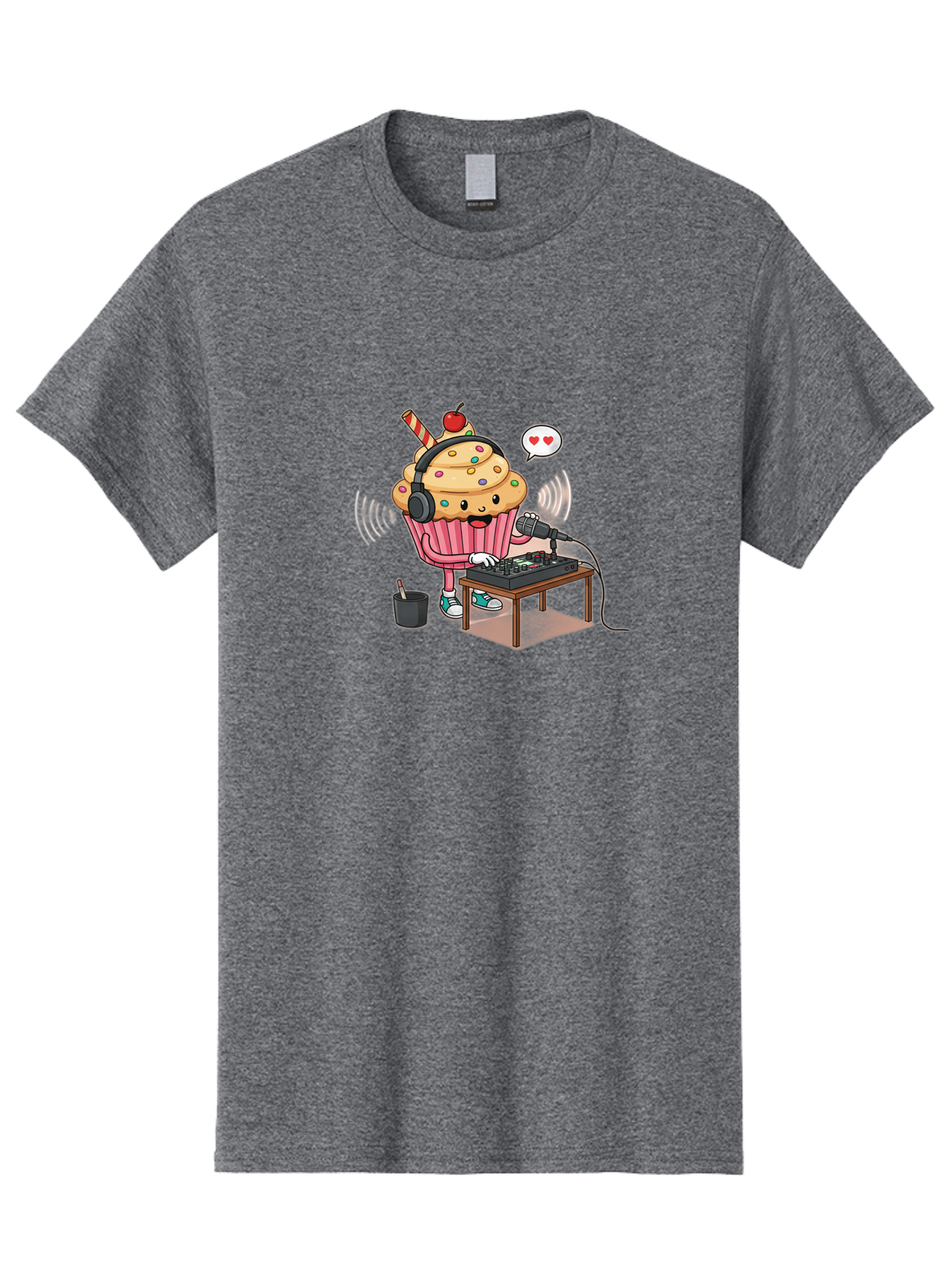 Cupcake-Dj-2 Men'S Graphic Tee, 100% Cotton, Comfortable Casual Summer Wear, Machine Washable, Vintage Camera, Old Camera, Antique Camera, Black Camera, Classic Photography, Photography Equipment, Nostalgic Device, Film Camera, Camera Art Bah852