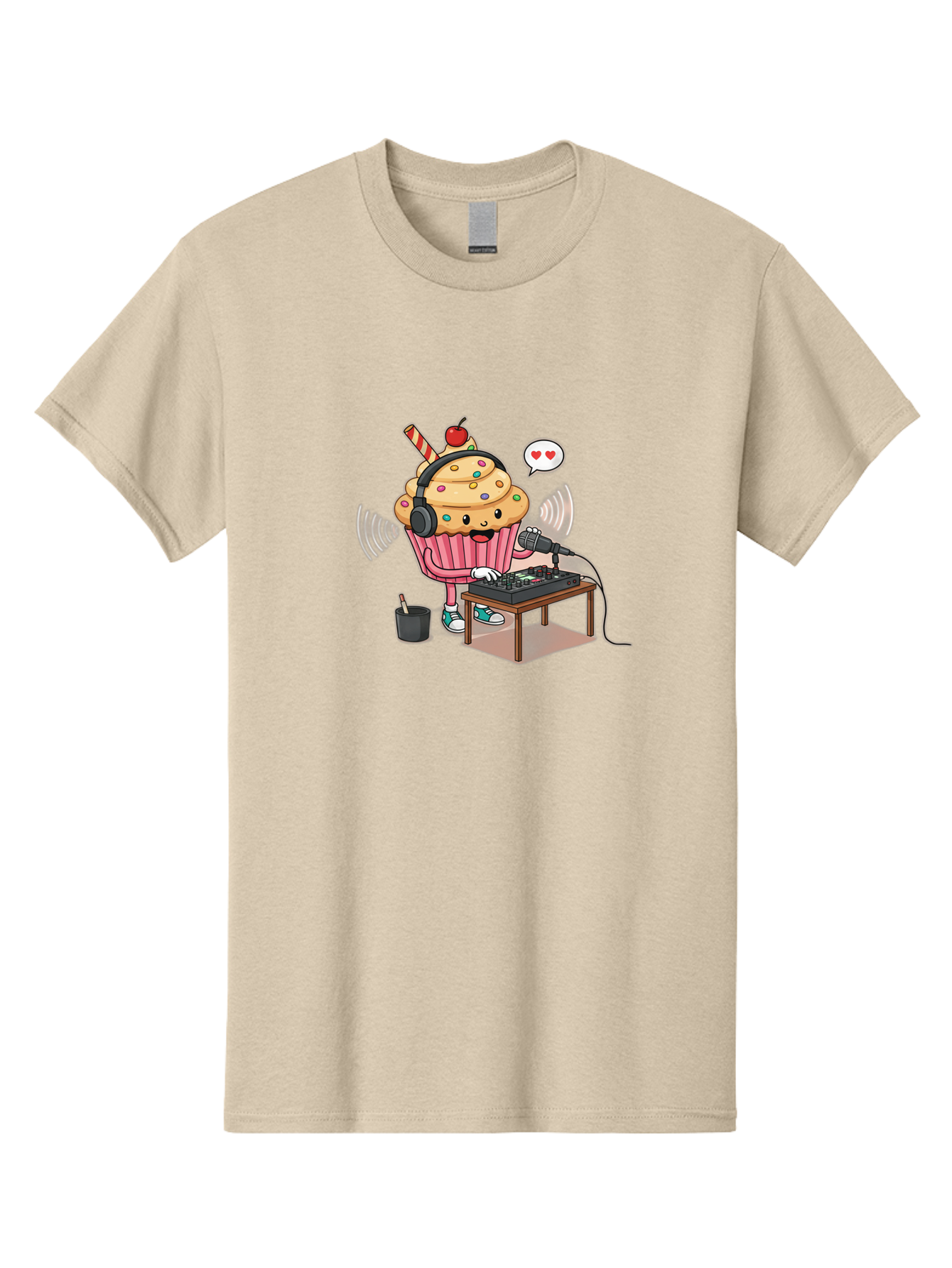 Cupcake-Dj-2 Men'S Graphic Tee, 100% Cotton, Comfortable Casual Summer Wear, Machine Washable, Vintage Camera, Old Camera, Antique Camera, Black Camera, Classic Photography, Photography Equipment, Nostalgic Device, Film Camera, Camera Art Bah852